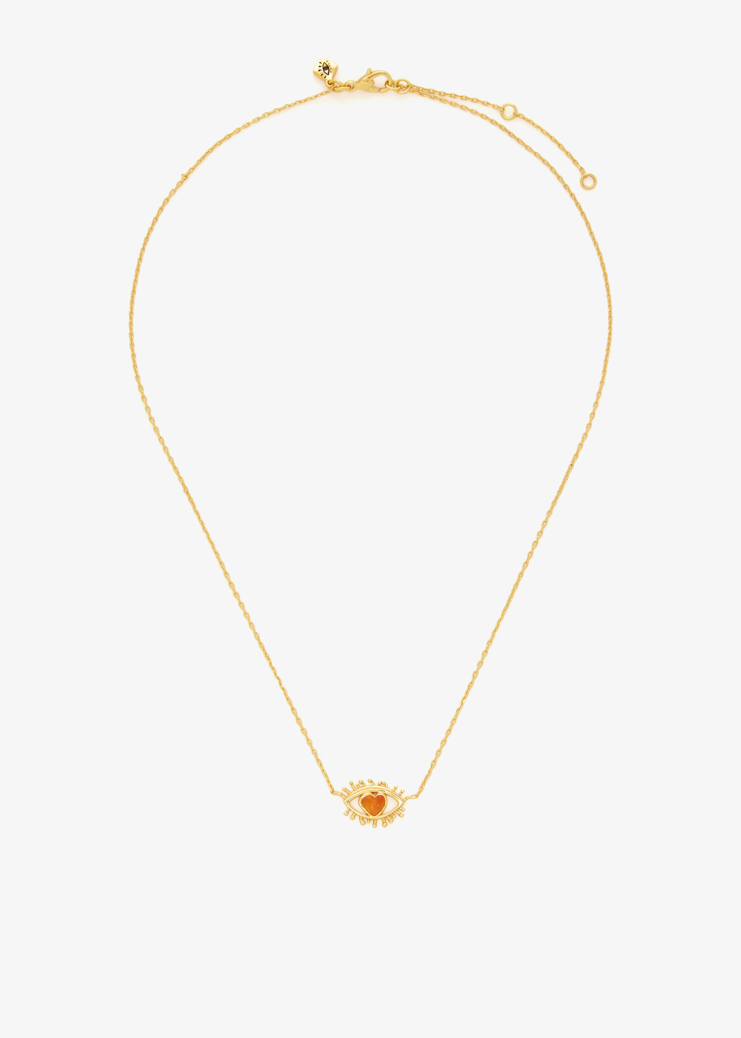

Carnelian Heart Eyes pendant, Gold