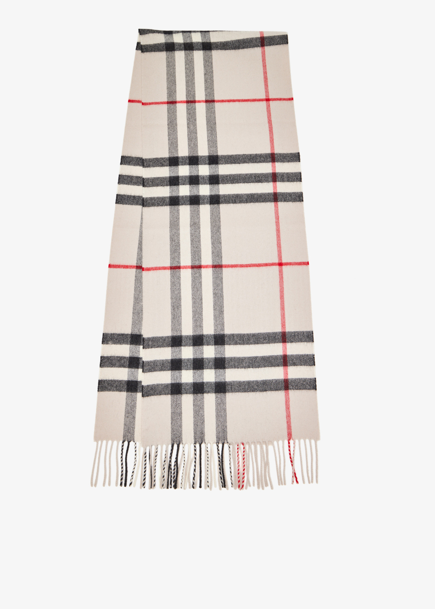 

Check cashmere scarf, Beige