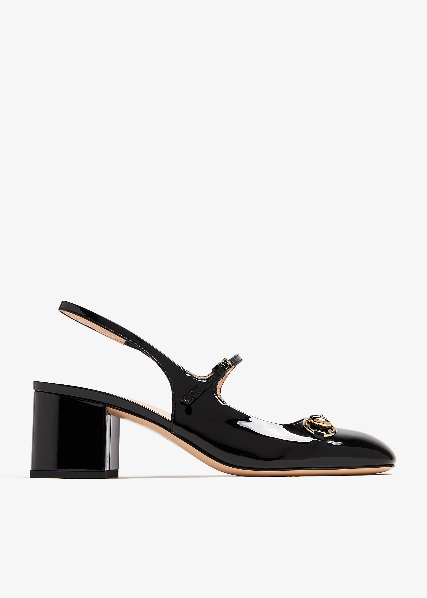 

Horsebit slingback pumps, Black