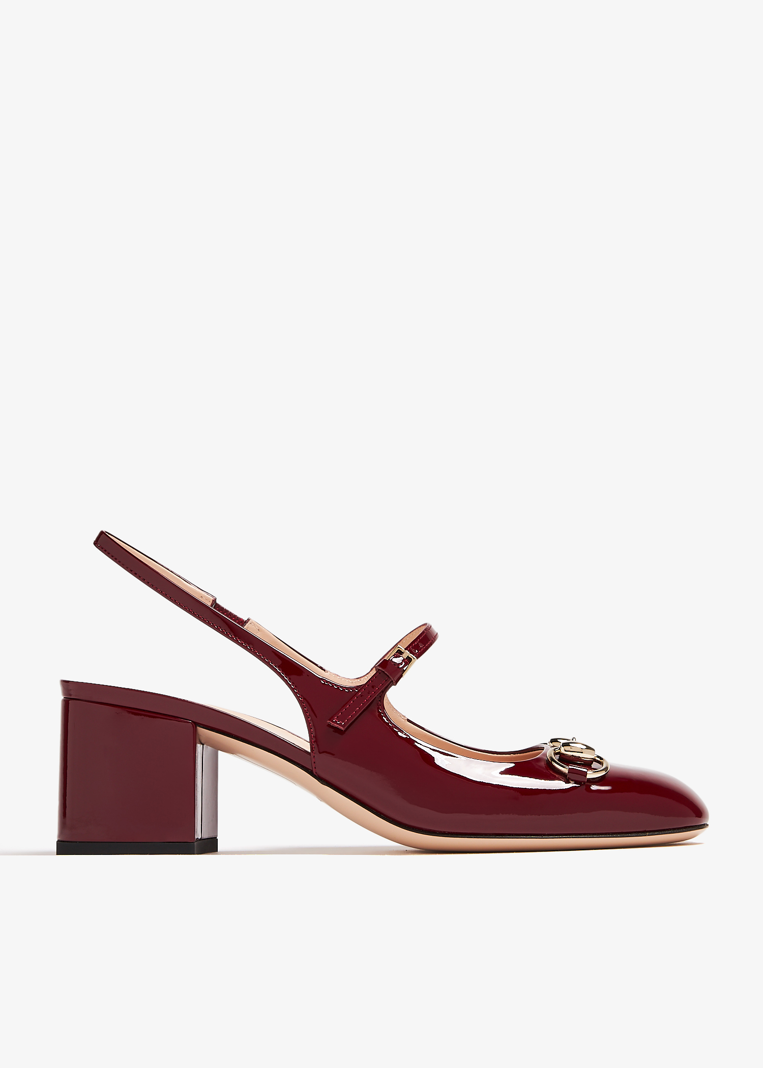 

Horsebit slingback pumps, Burgundy