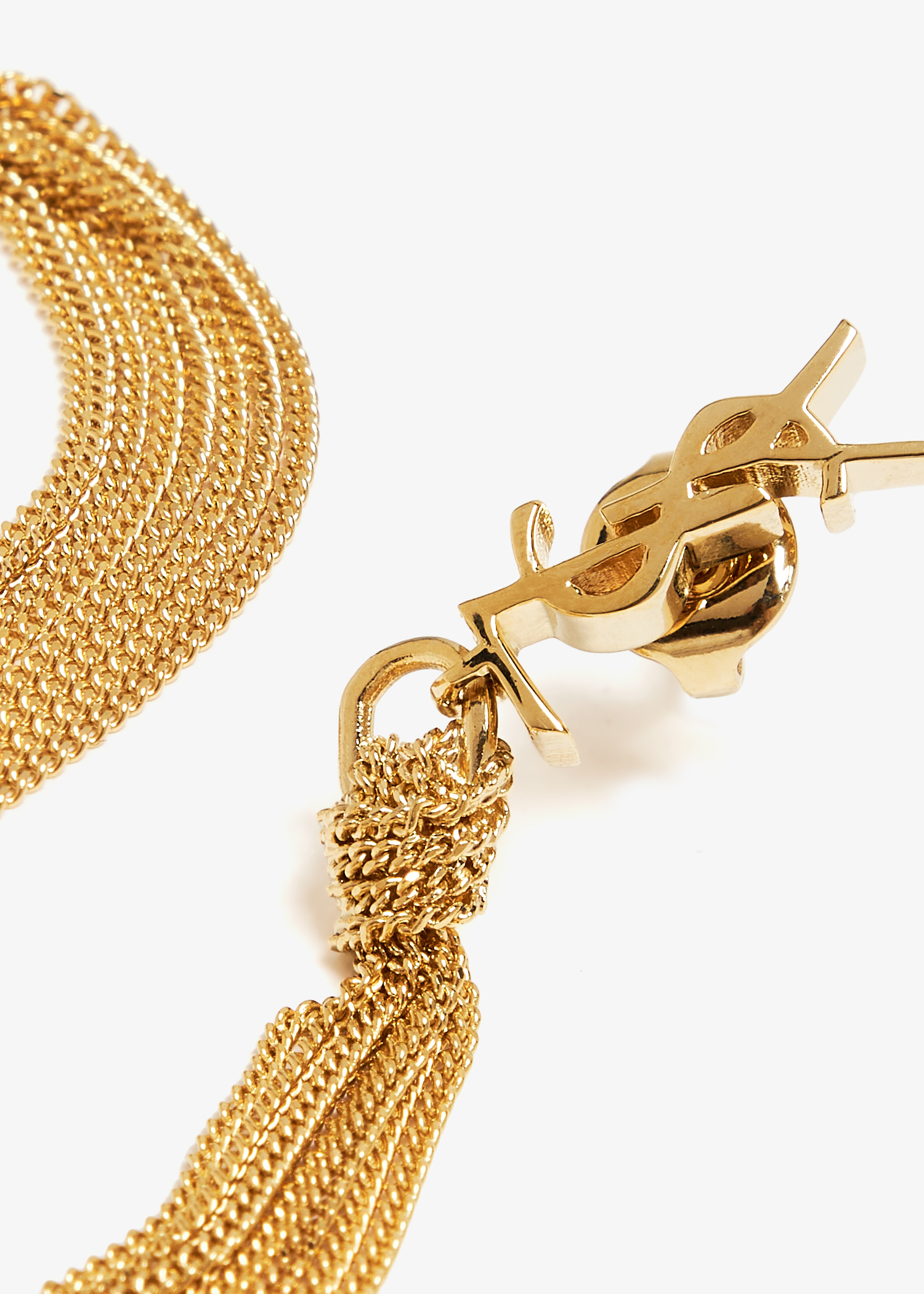 Saint Laurent Cassandre tassel earrings for Women Gold in KSA Level Shoes