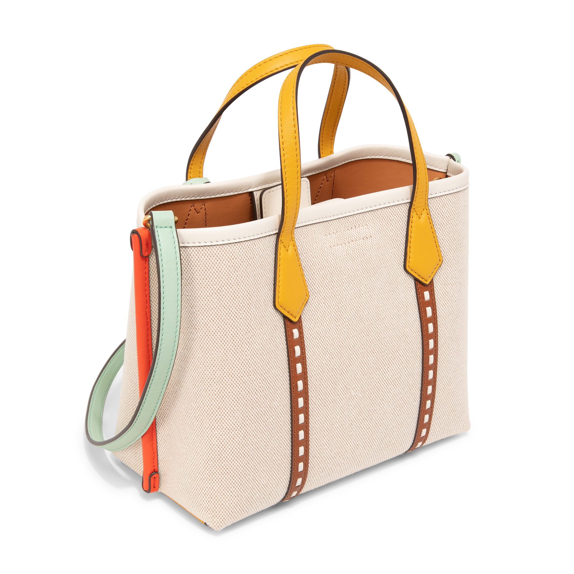 

Perry small triple-compartment tote bag, Beige