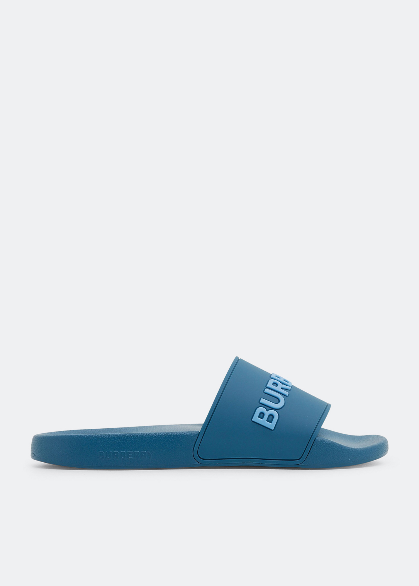 Burberry Furley logo slides for Men Blue in UAE Level Shoes