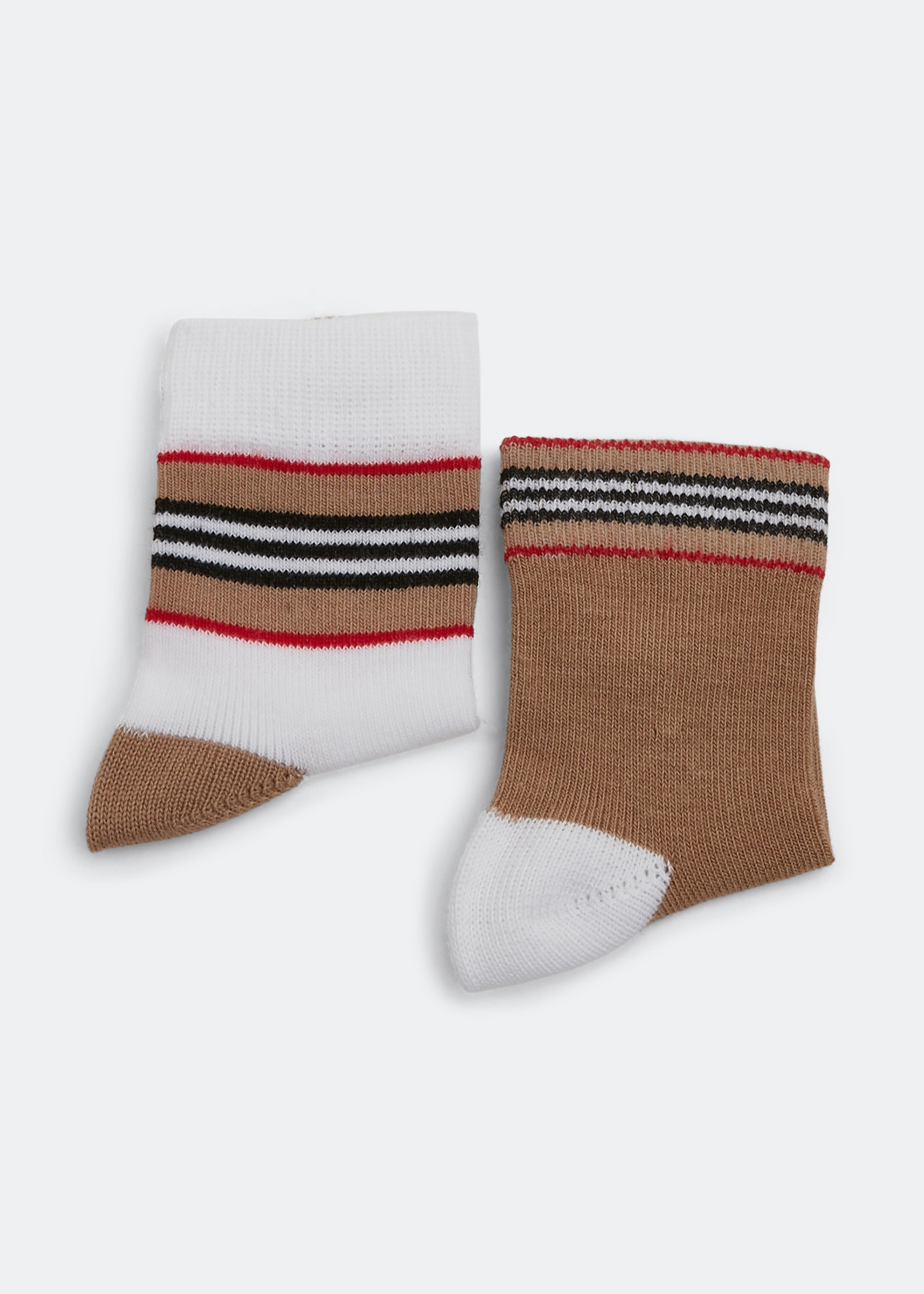 

Icon stripe socks set, Beige