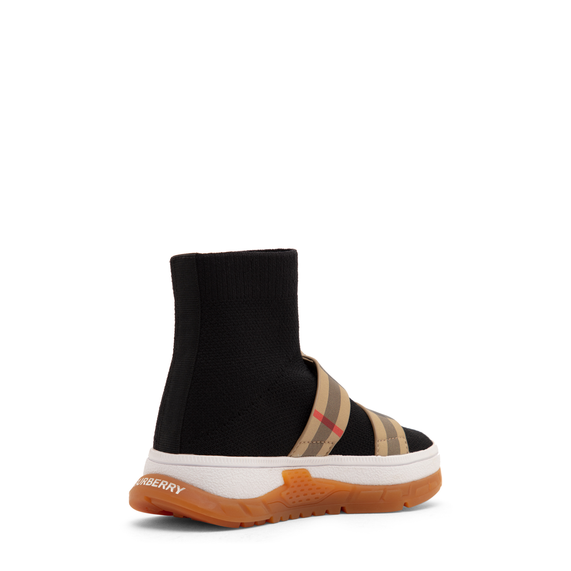 

Buckled strap sock sneakers, Black