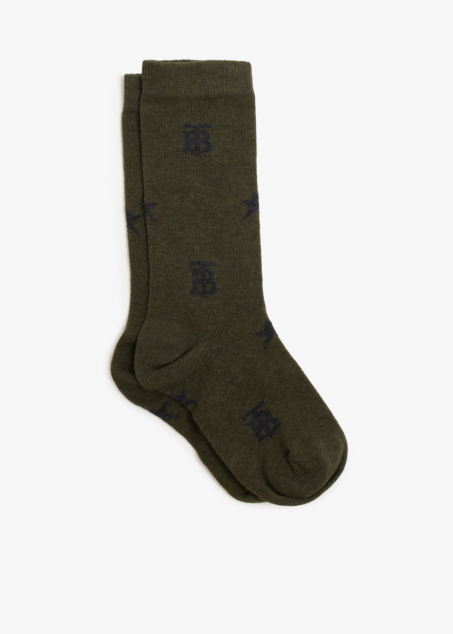

Monogram star socks, Green