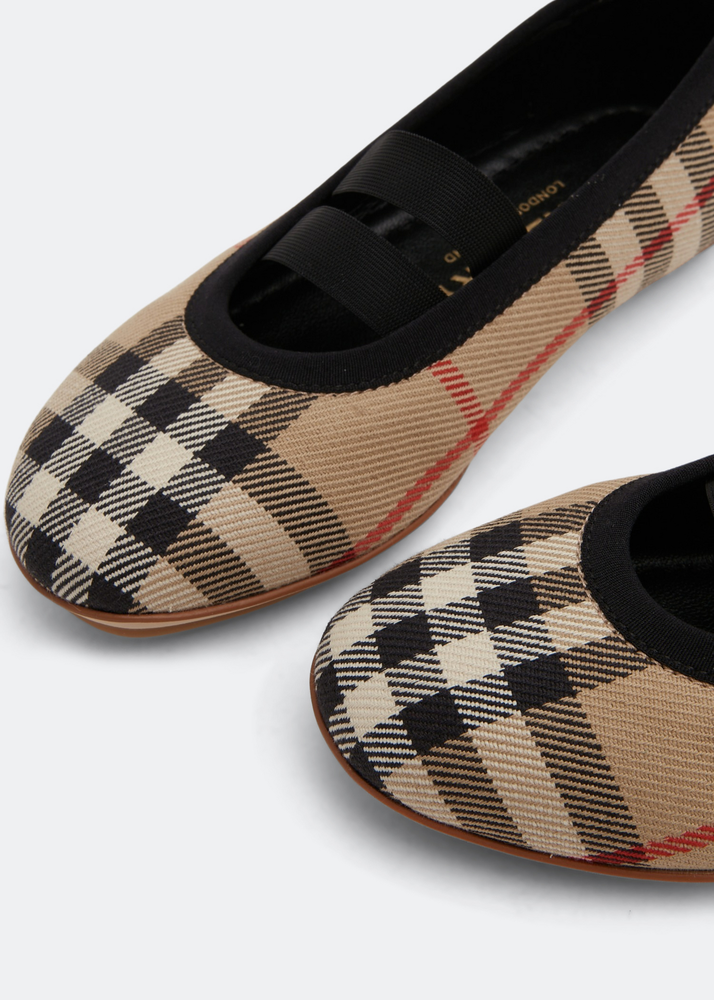

Vintage Check ballerinas, Beige