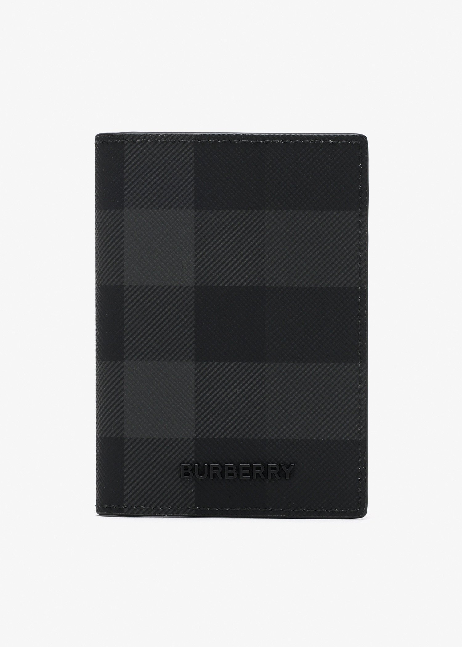 

Check Folding card case, Black