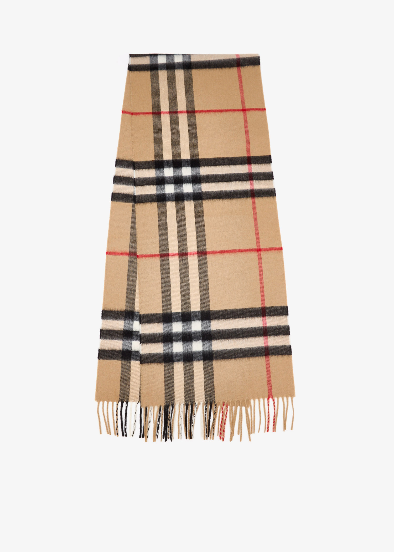 

Check cashmere scarf, Beige