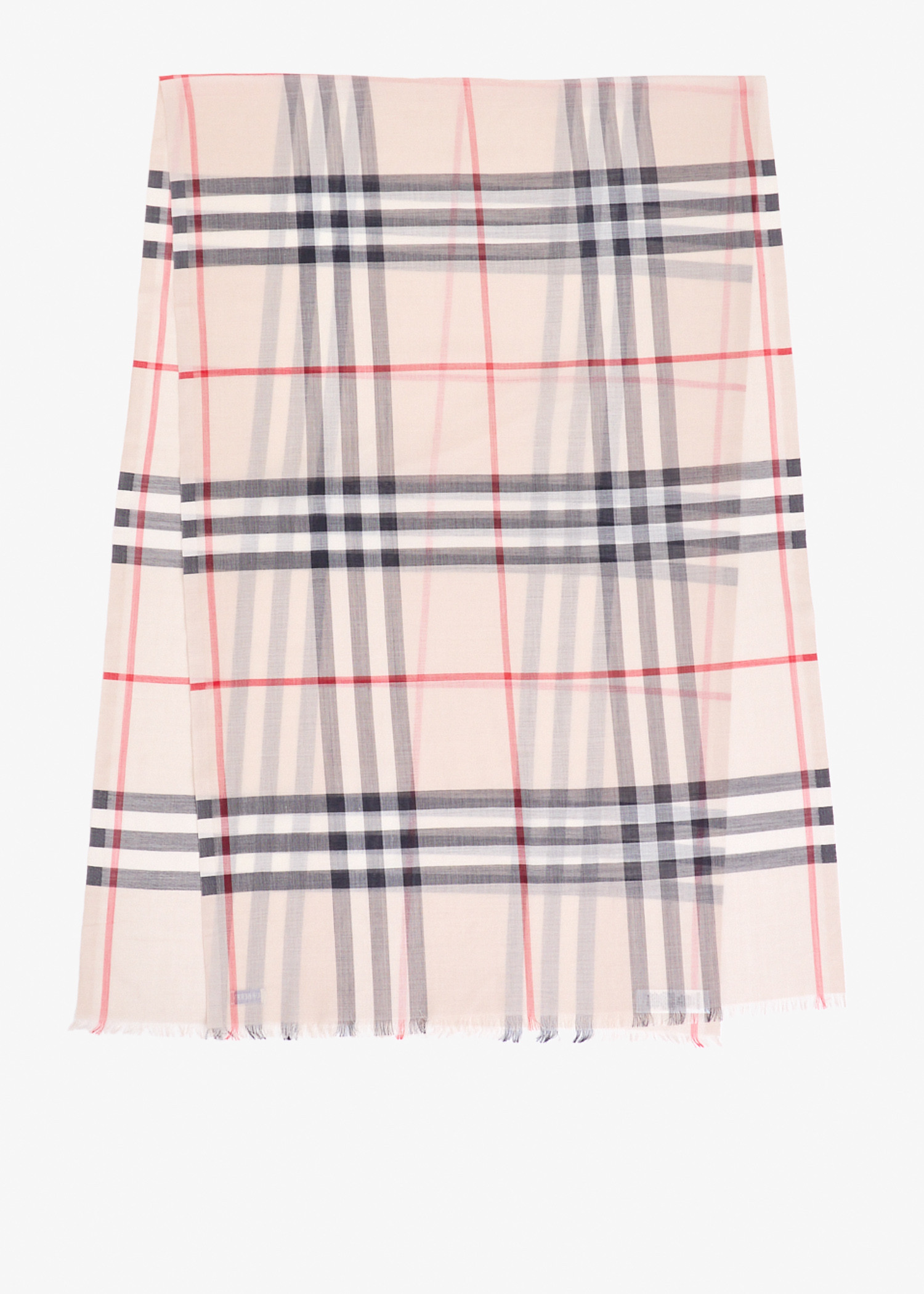 

Wide Check silk scarf, Printed