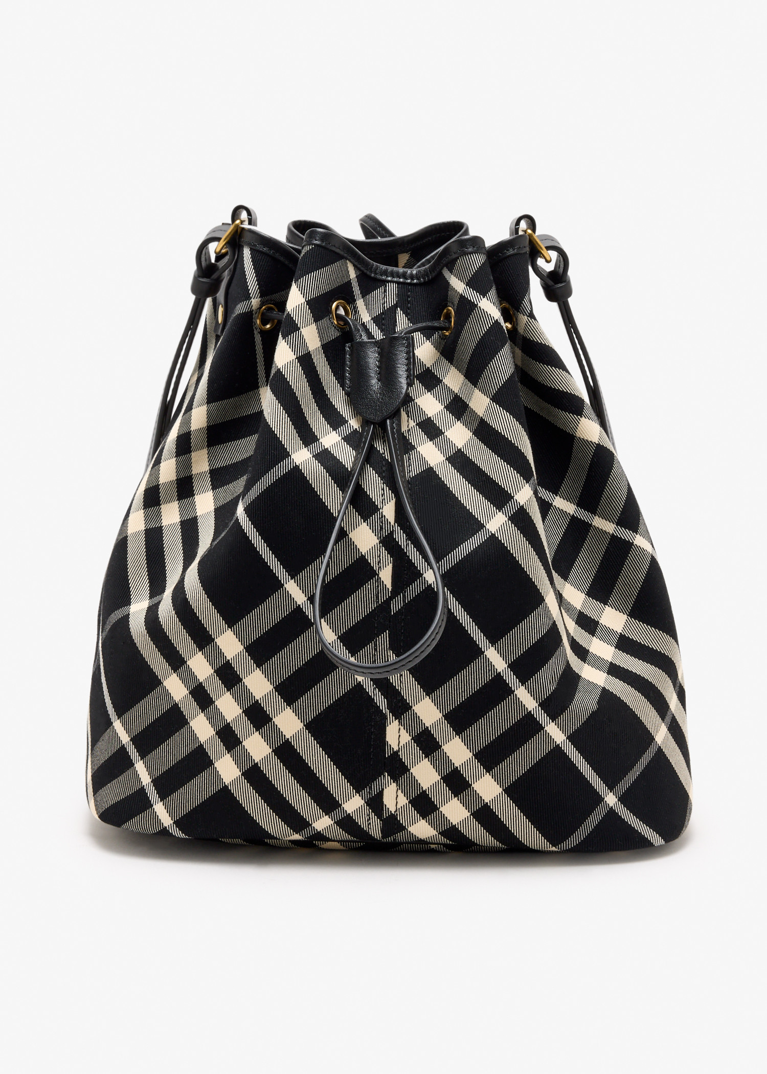 

Medium Check bucket bag, Printed