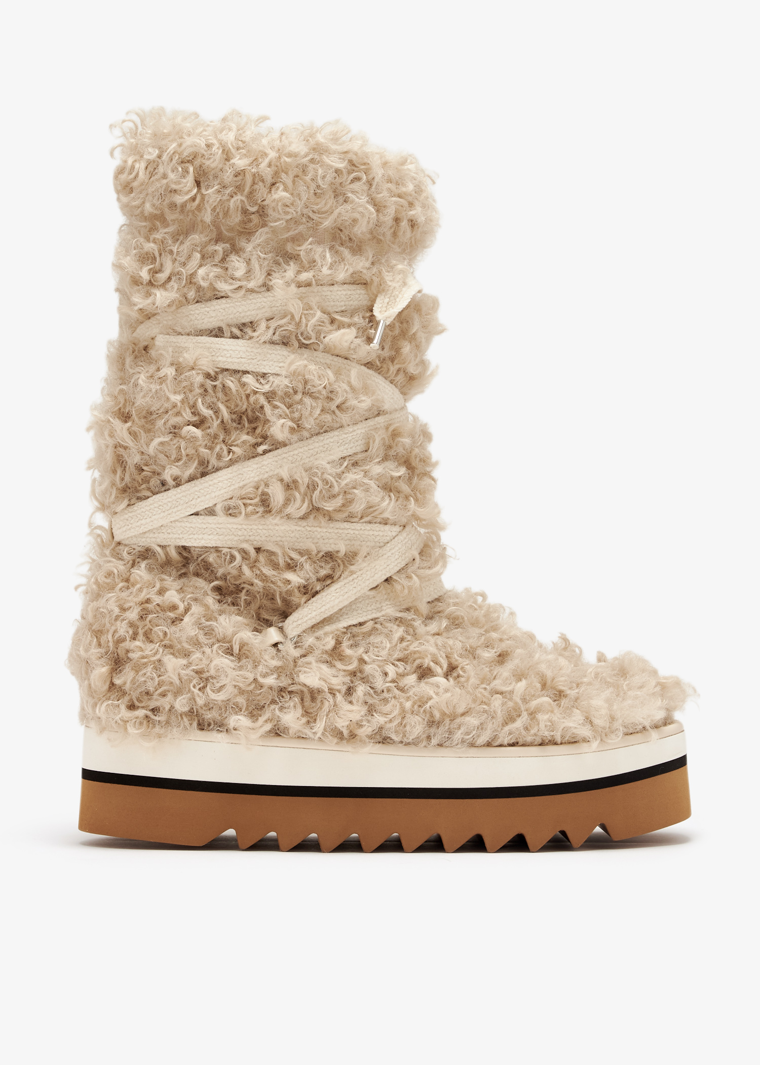 

Sneak-Elyse plush teddy snow boots, Beige