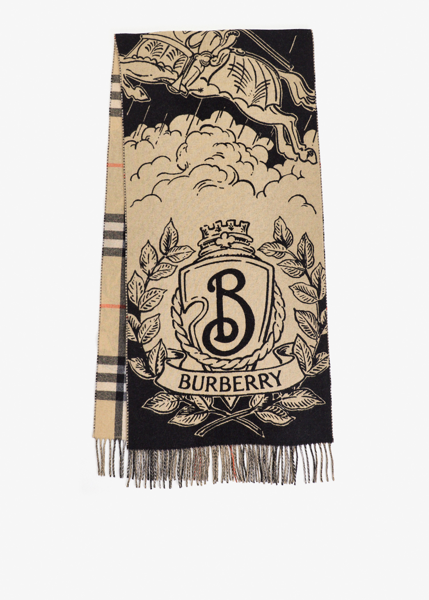 

Wide Reversible Stormy Knight scarf, Beige