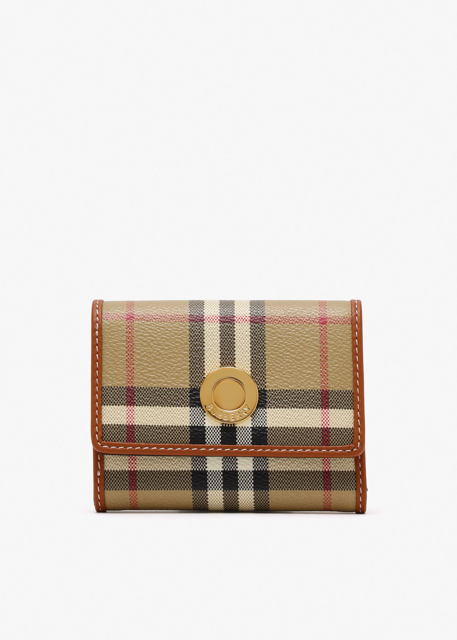 

Small Check folding wallet, Printed