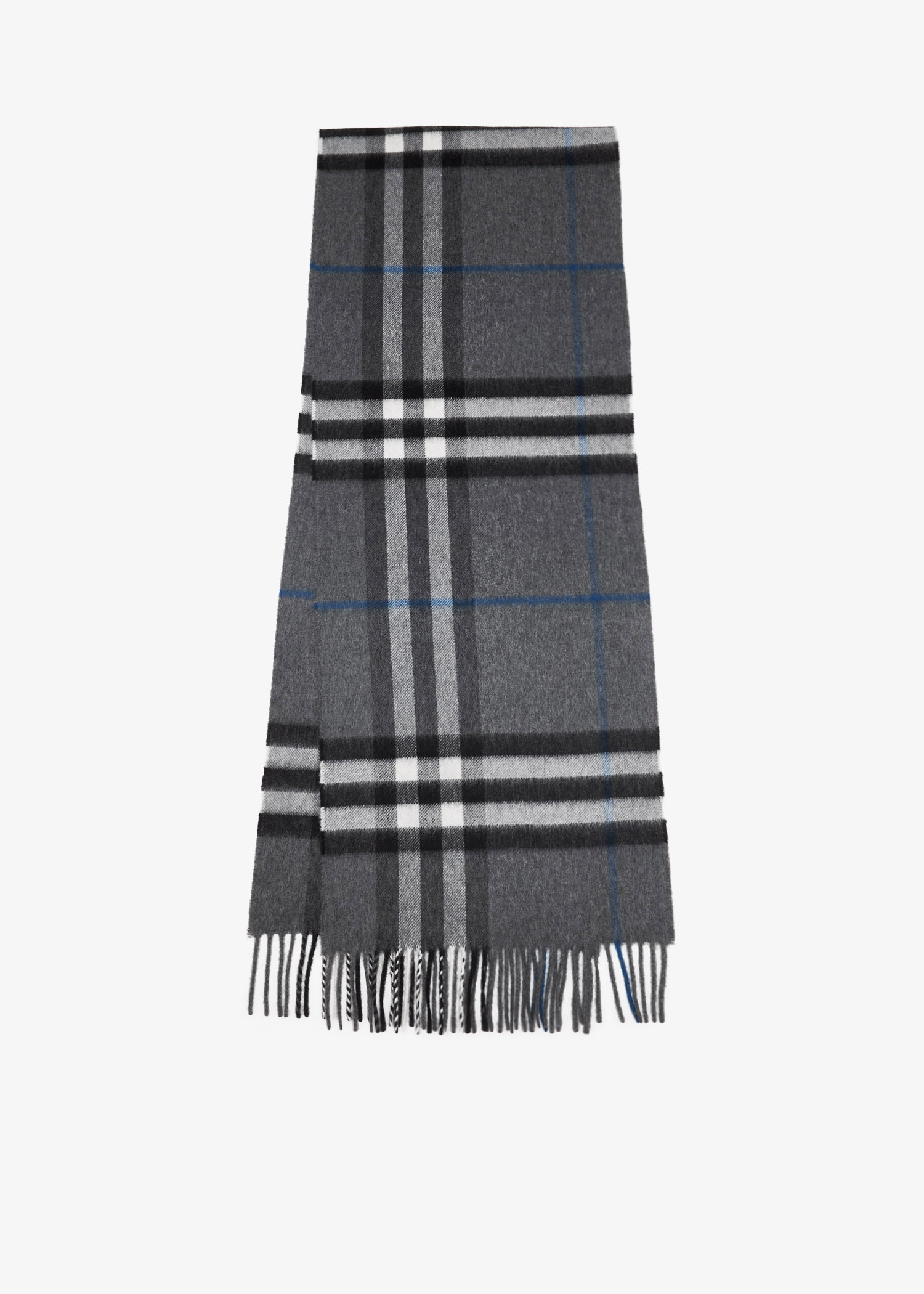 

Check cashmere scarf, Grey