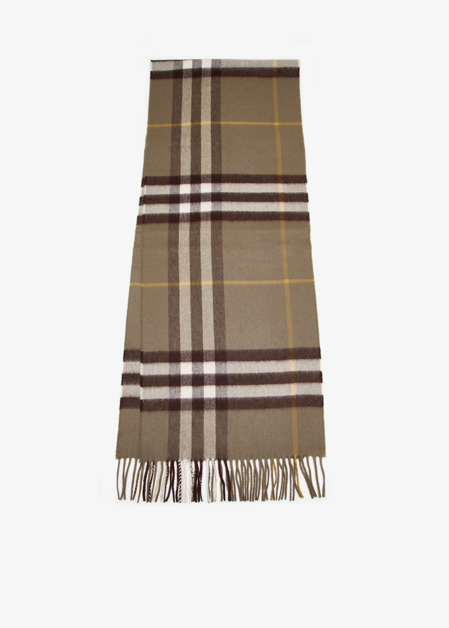 

Check cashmere scarf, Brown