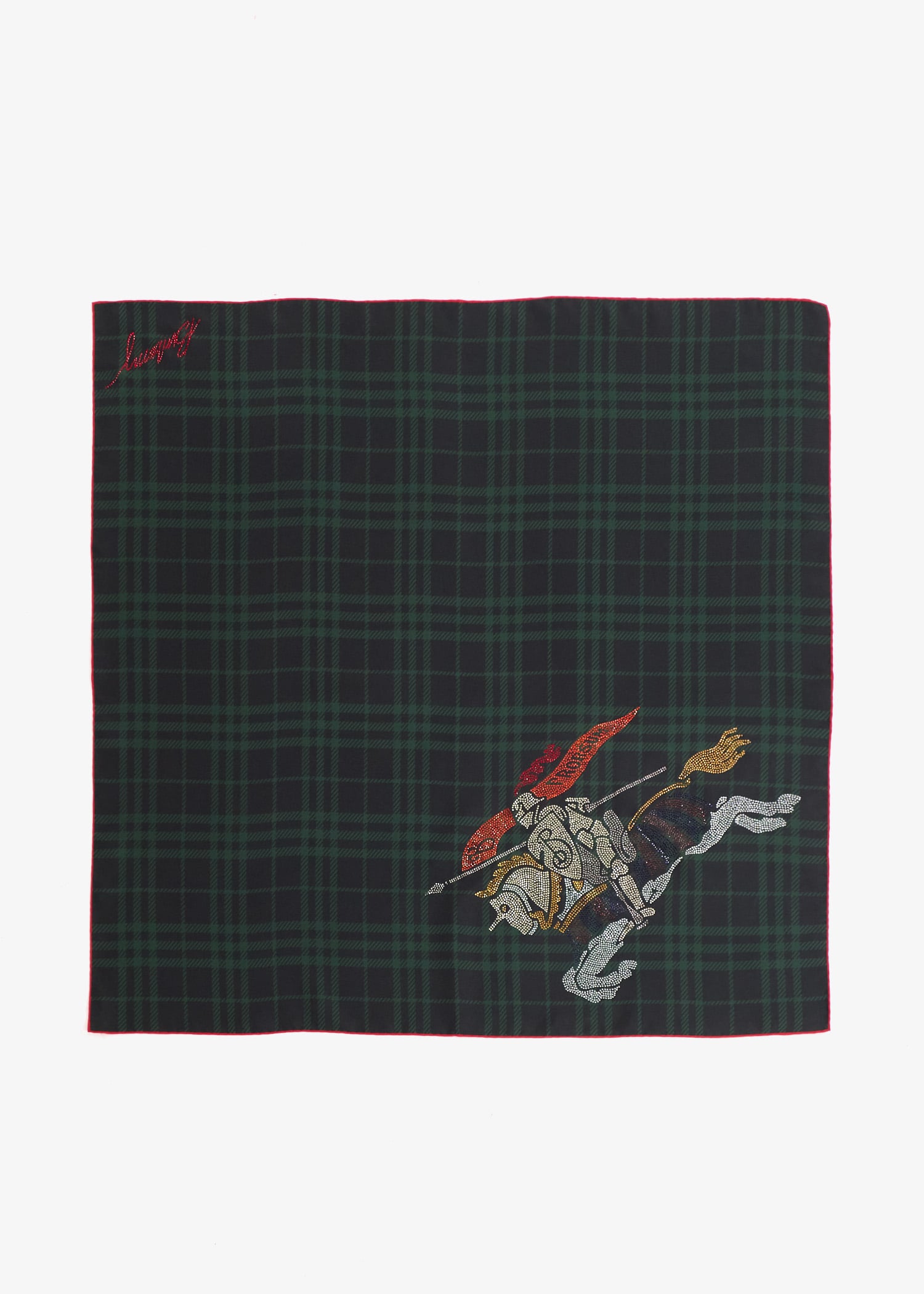 

Crystal EKD Check silk scarf, Printed