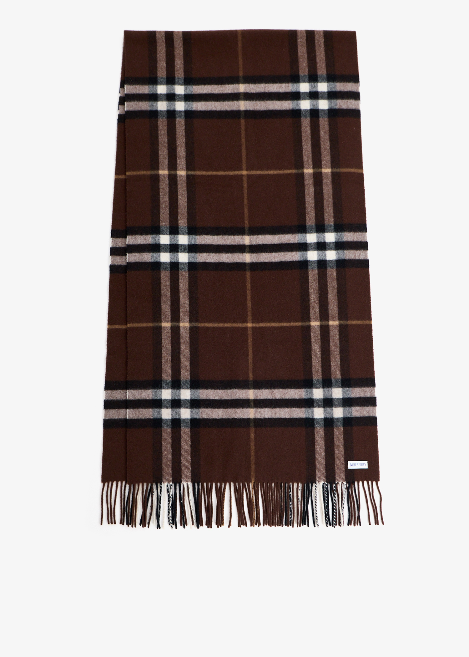 

Wide Check Cashmere scarf, Printed
