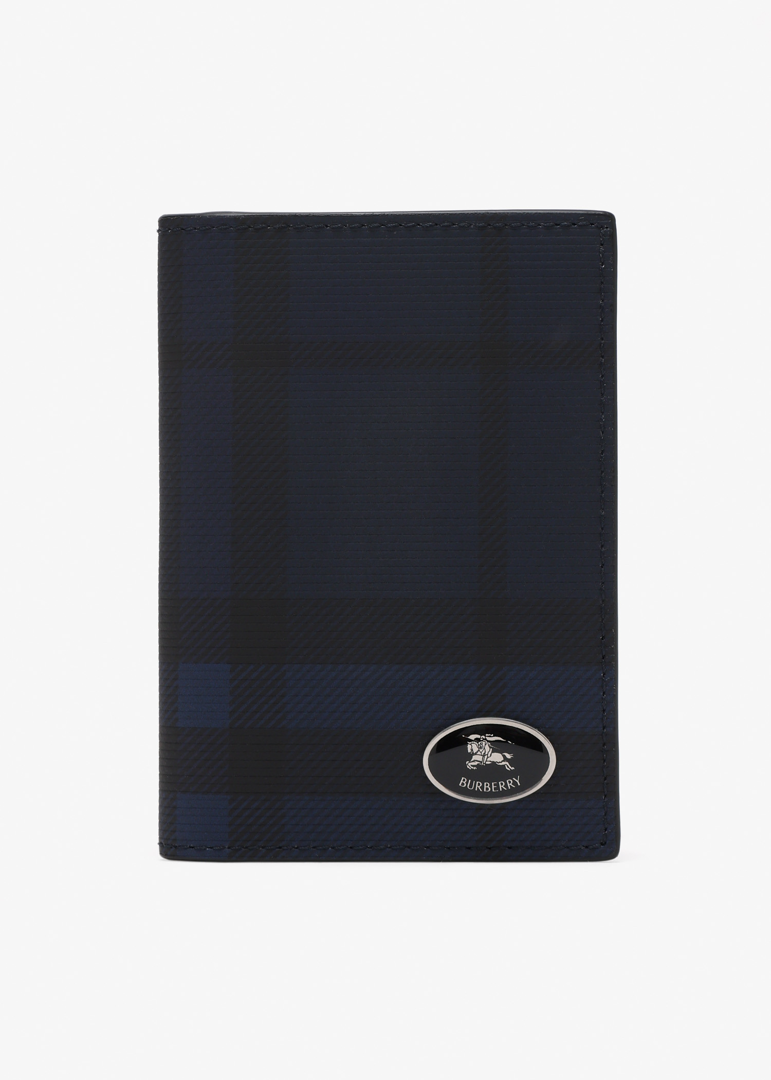 

Check folding card case, Navy