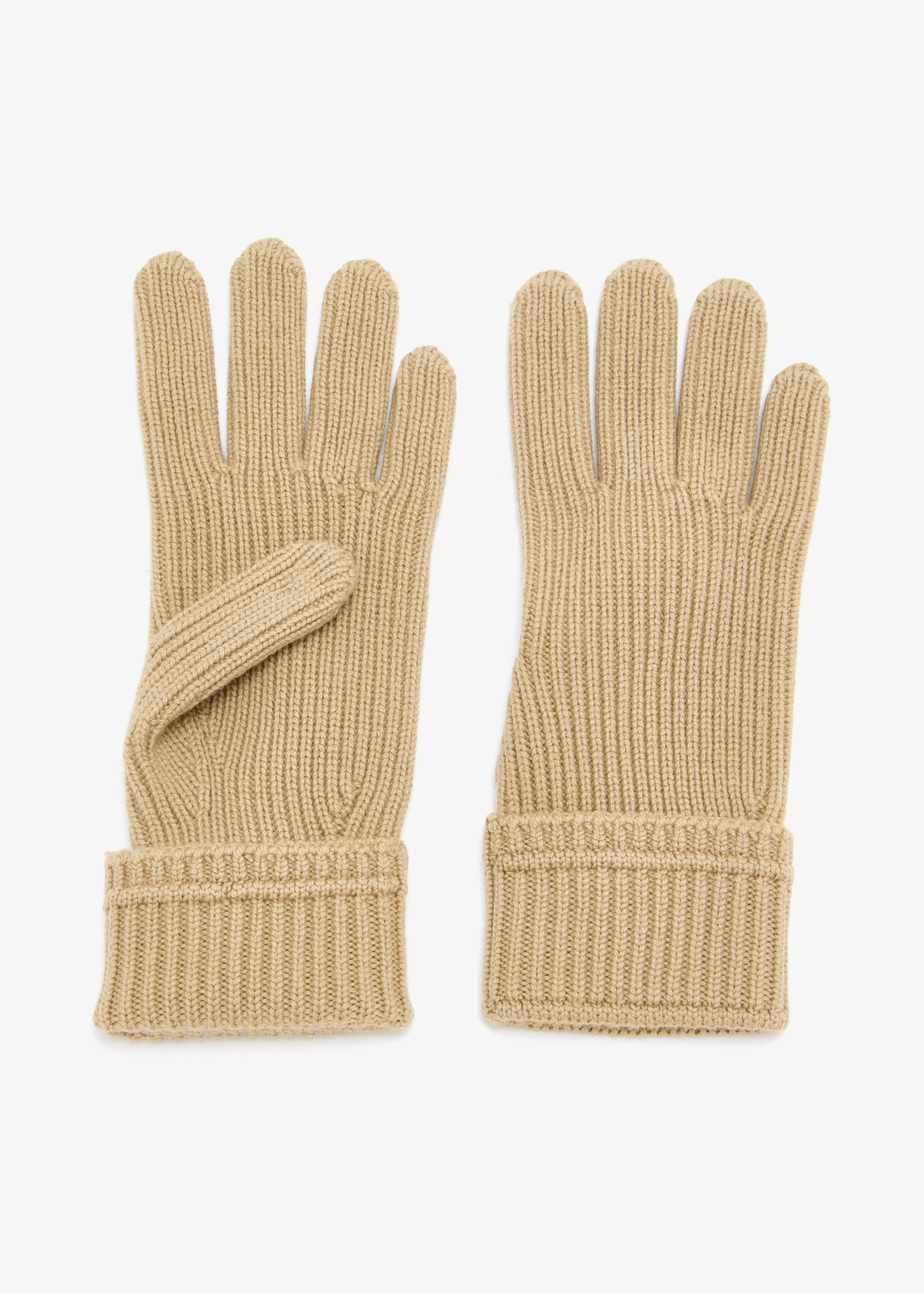 

Logo patch gloves, Beige