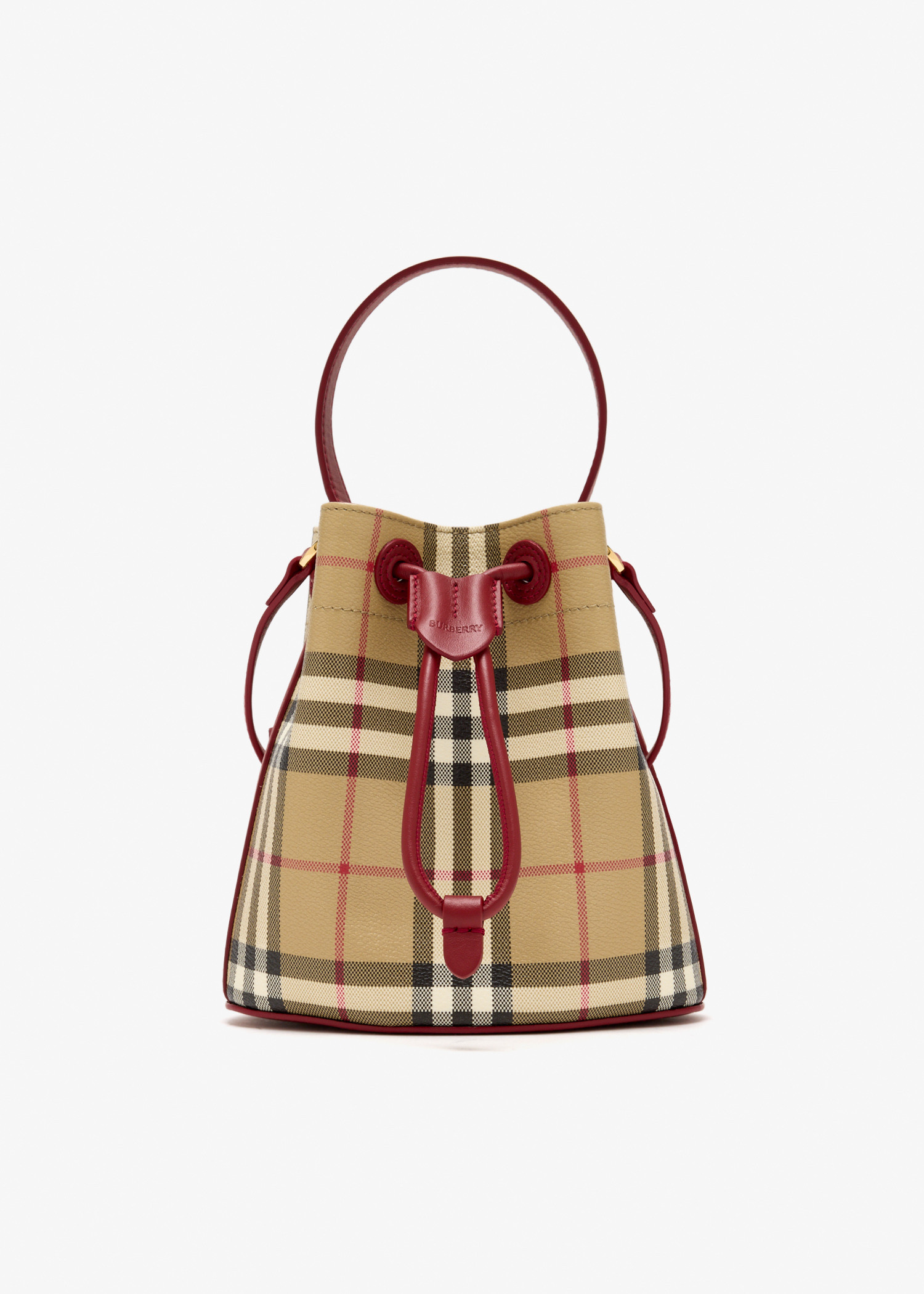 

Mini Check Bucket bag, Printed