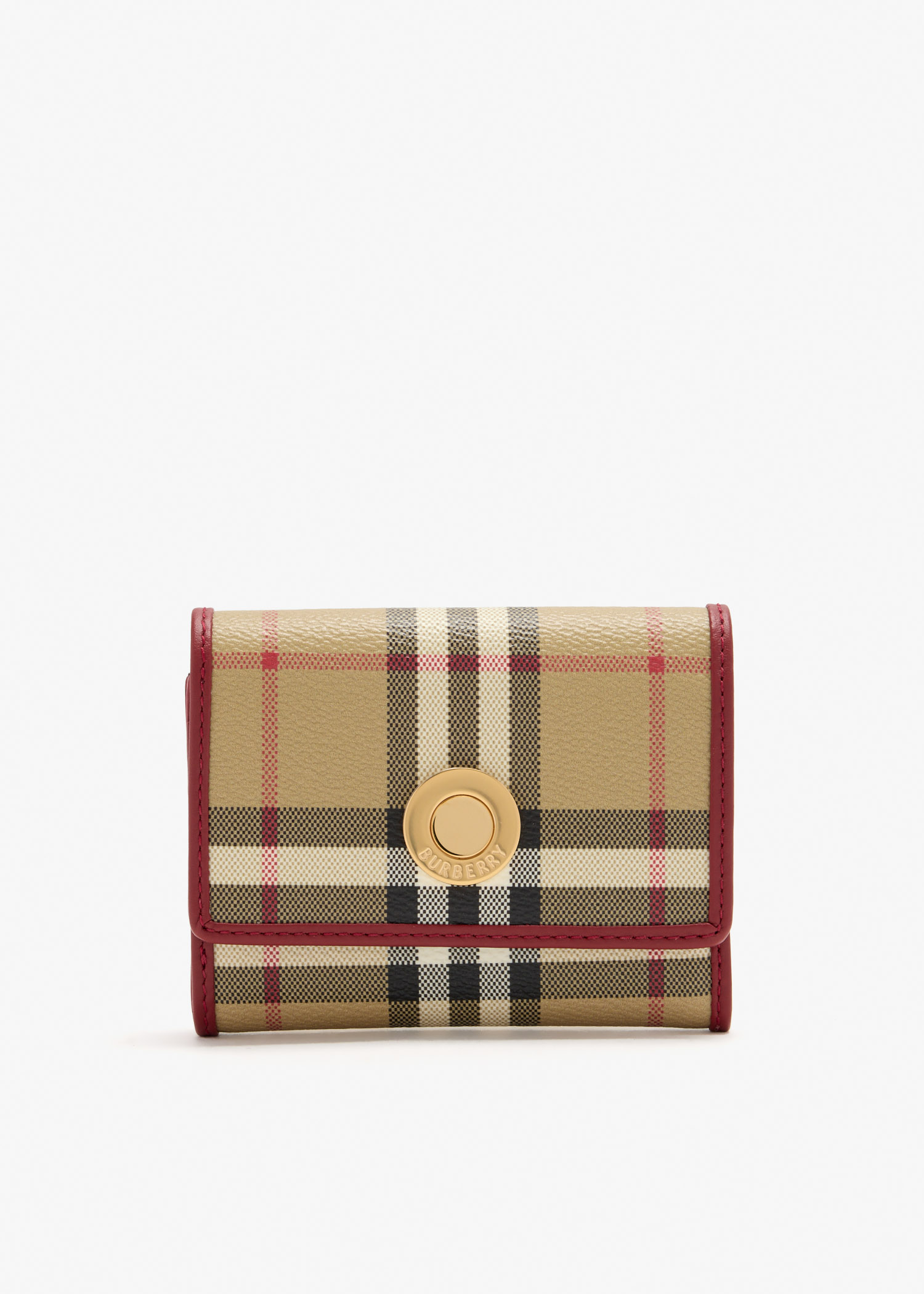 

Small Check folding wallet, Printed