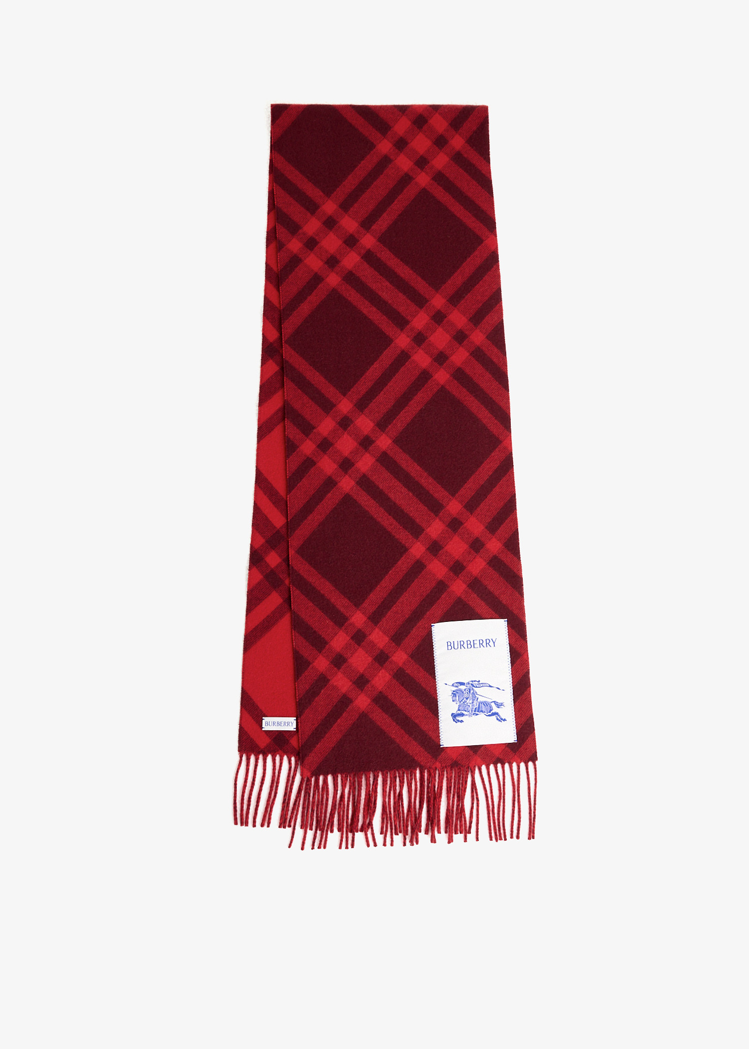 

Check cashmere scarf, Red