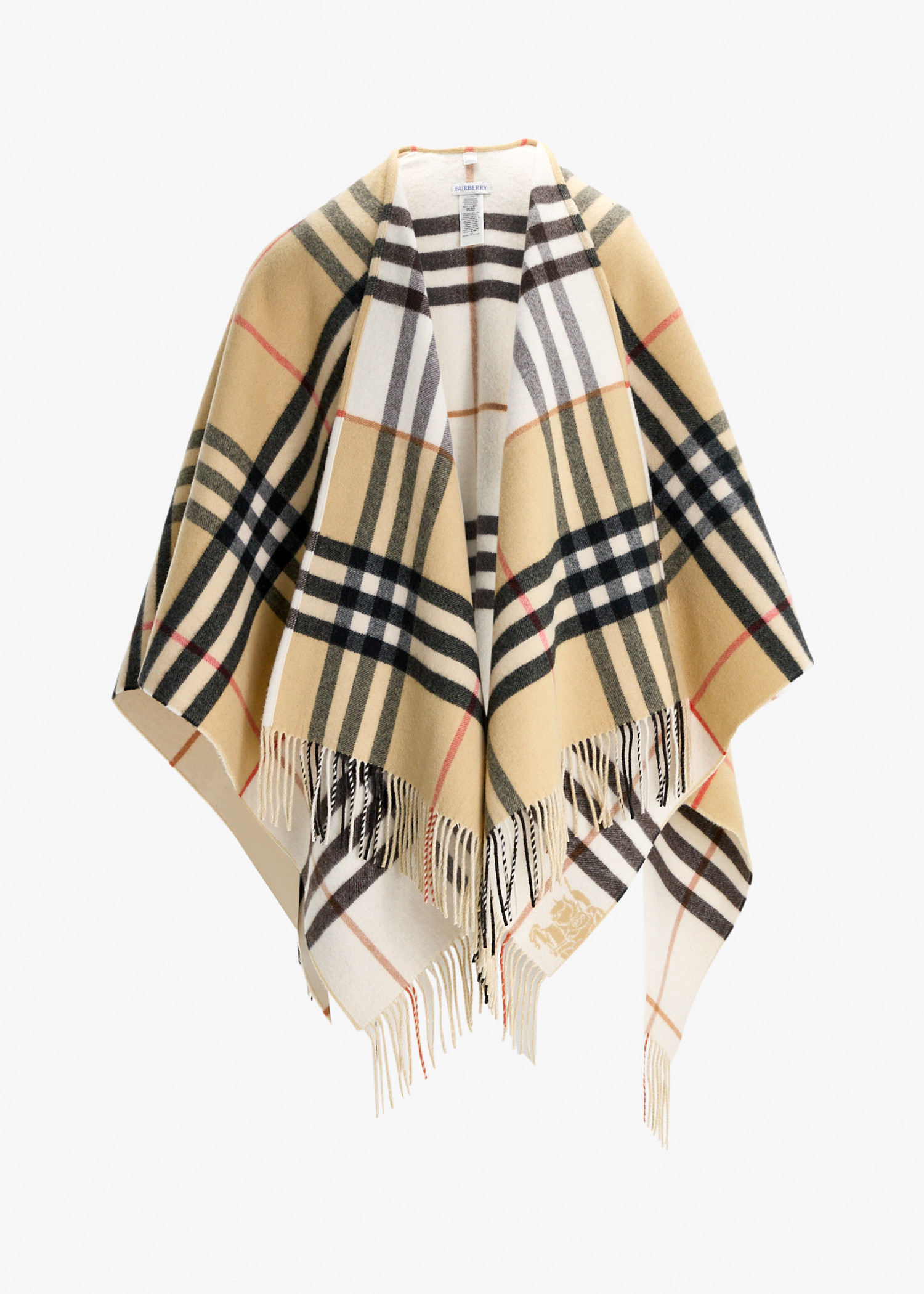 

Reversible Check cape, Printed