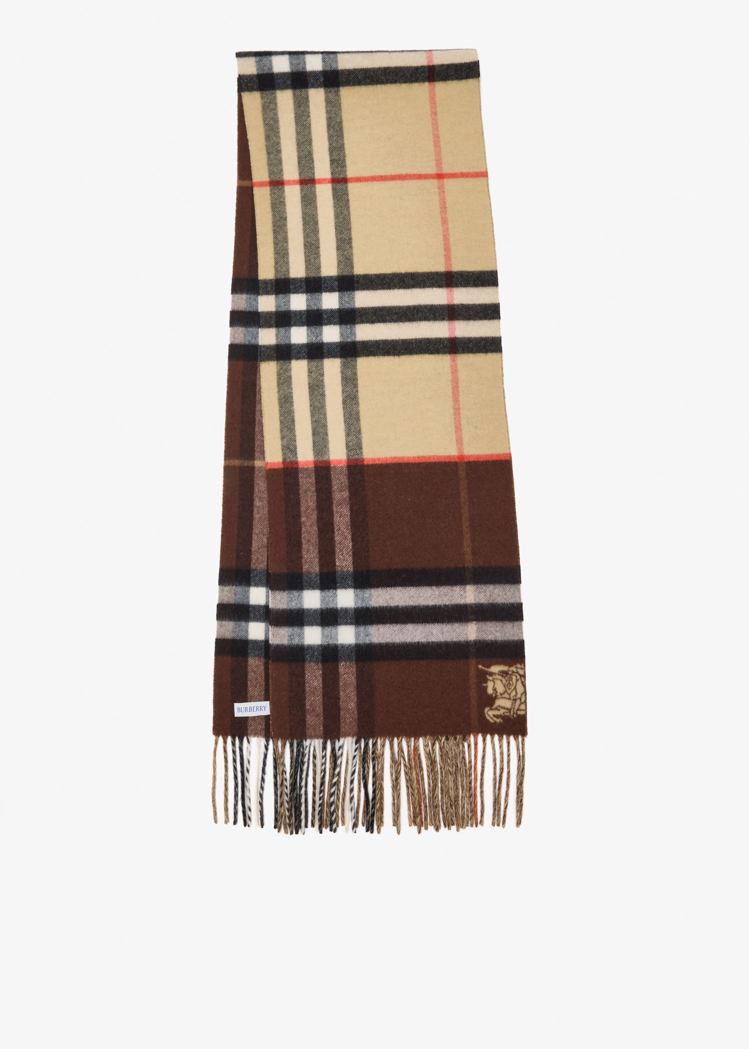 

Contrast Check scarf, Beige