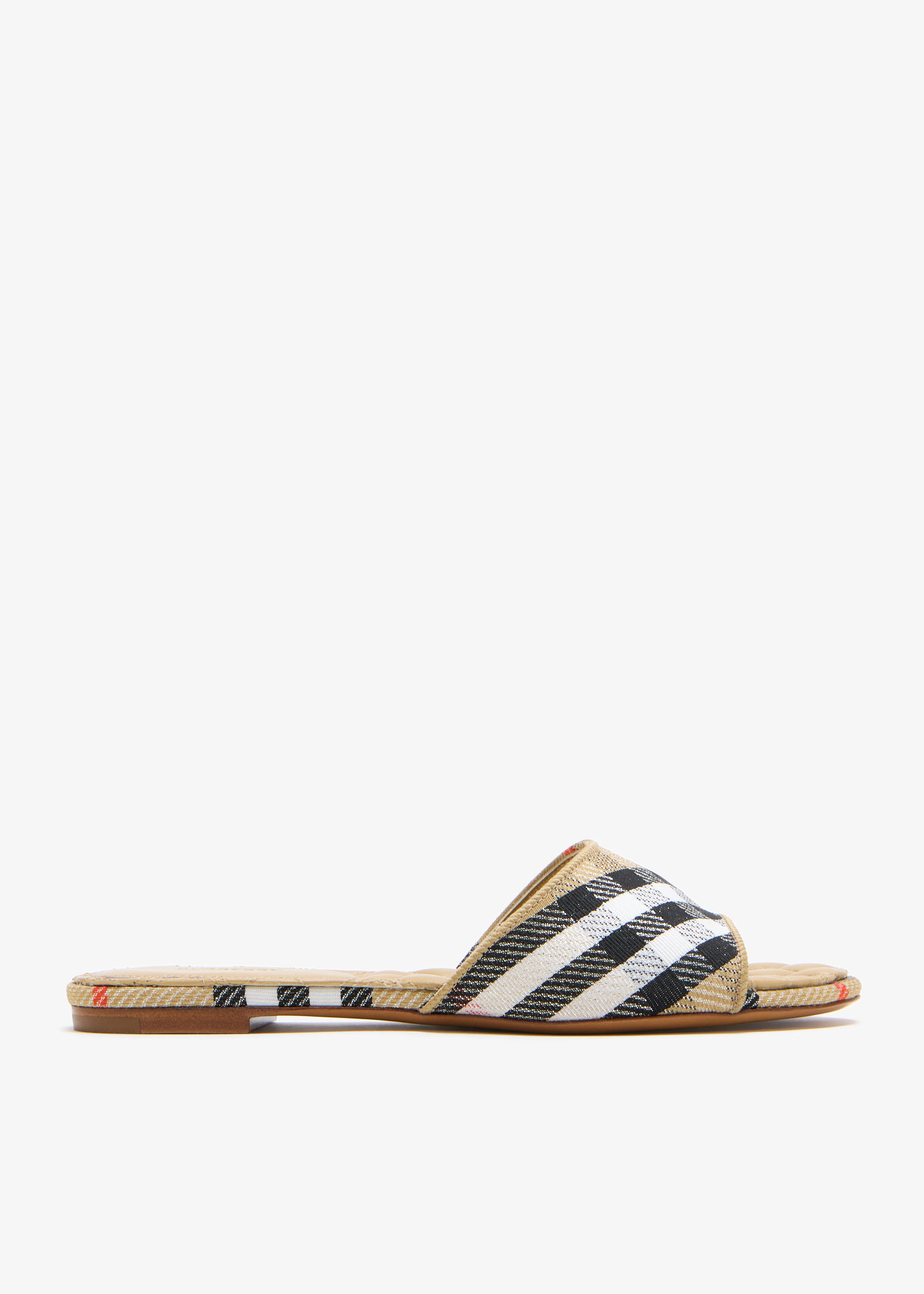 

Check Sloane slide sandals​, Beige