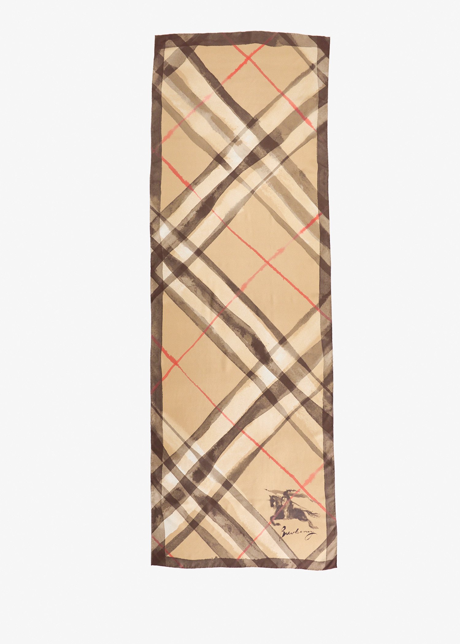 

Wide Watercolor Check scarf, Printed