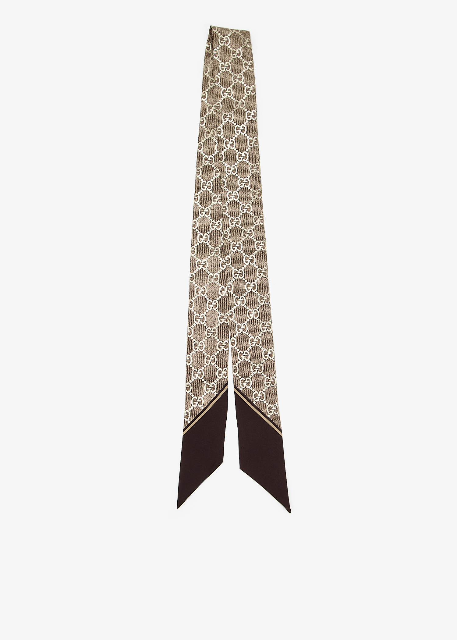 

GG Silk neck bow, Printed