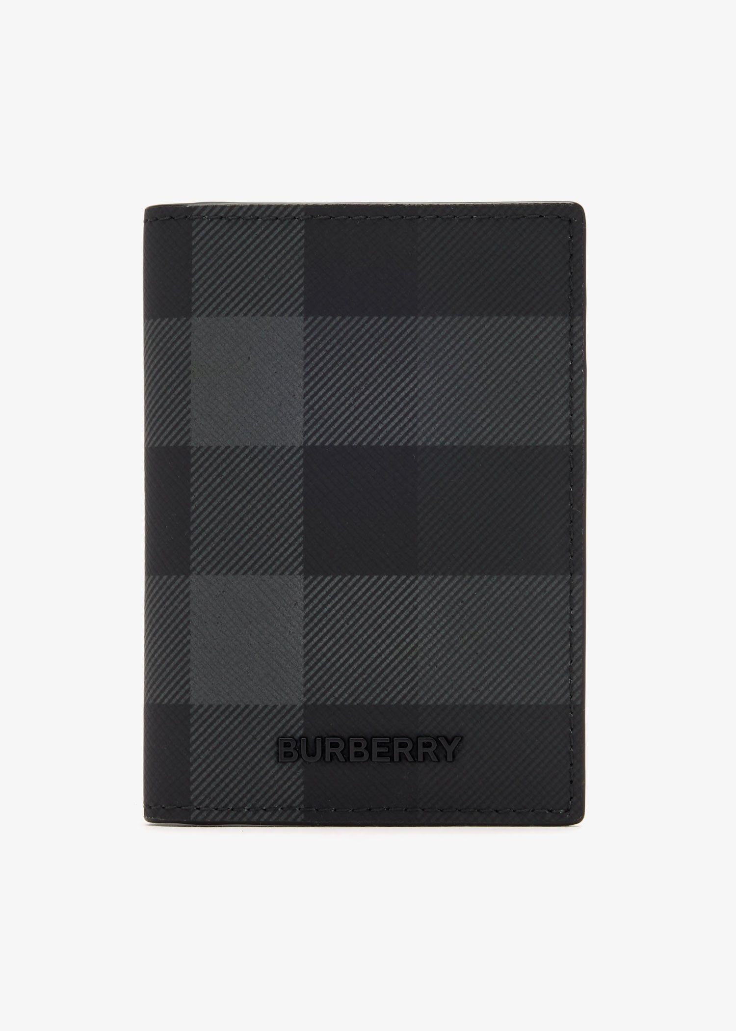 

Check Folding card case, Black