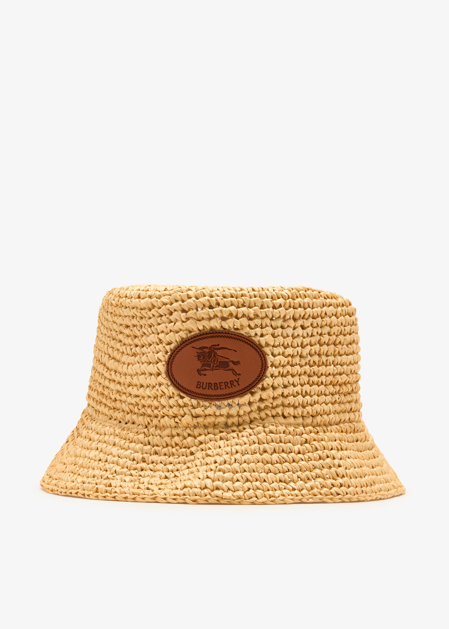 

Knight Stamp Raffia-effect bucket hat, Beige
