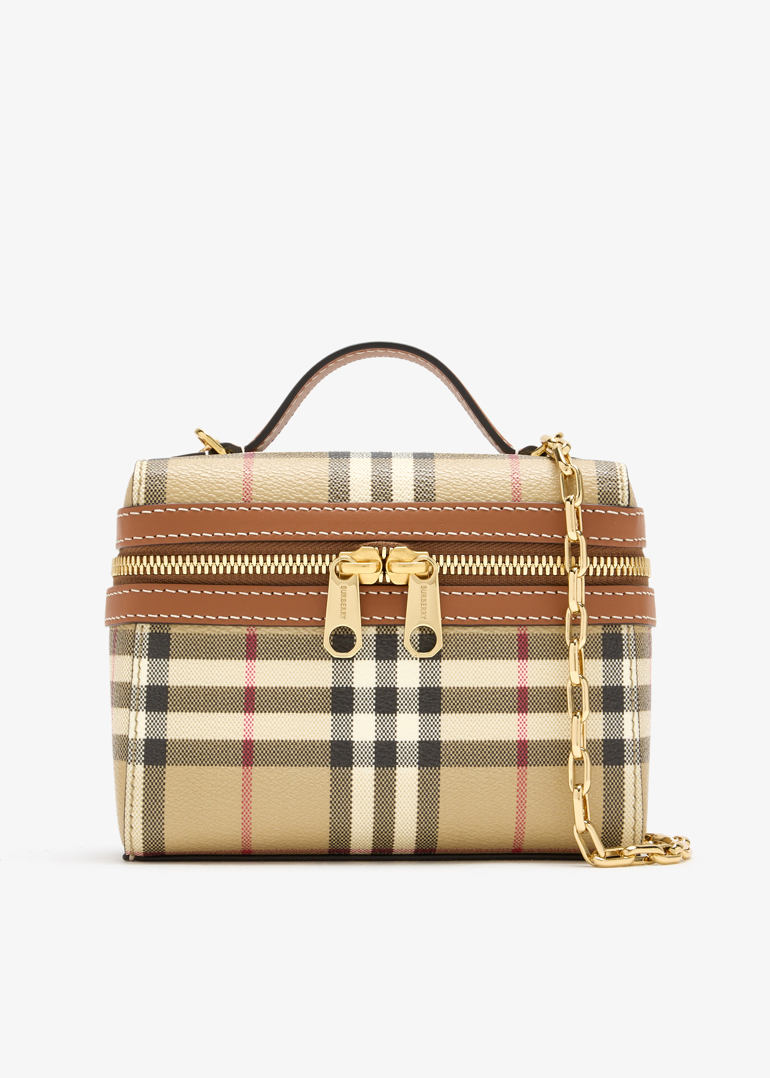 

Mini Check vanity bag, Printed