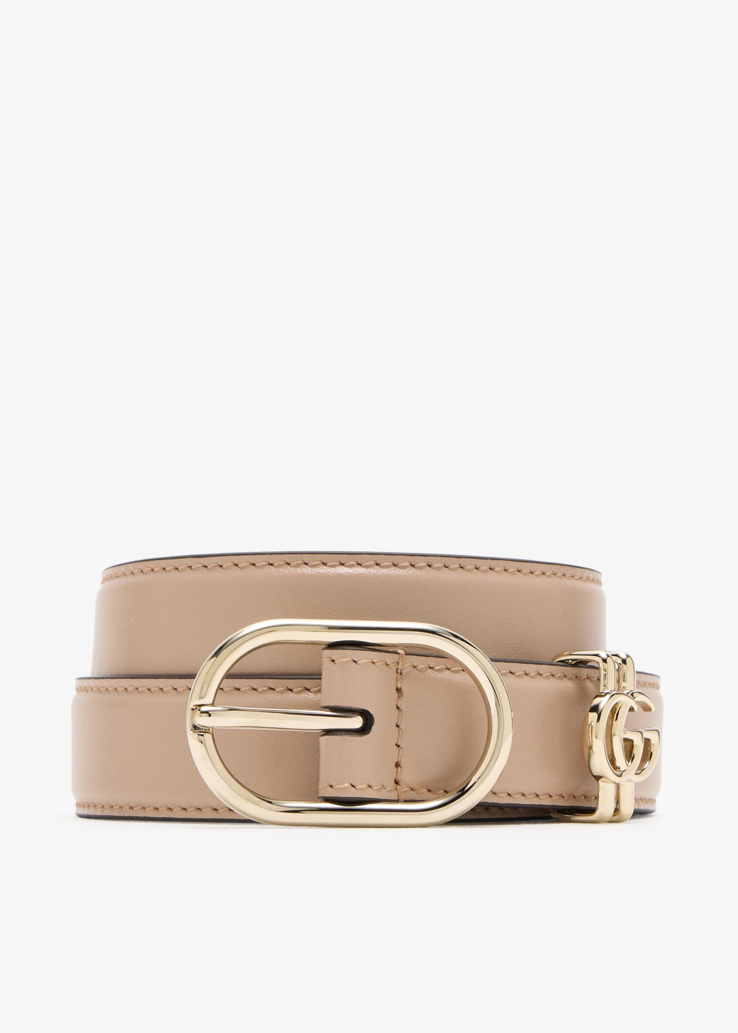 

Oval buckle belt, Pink