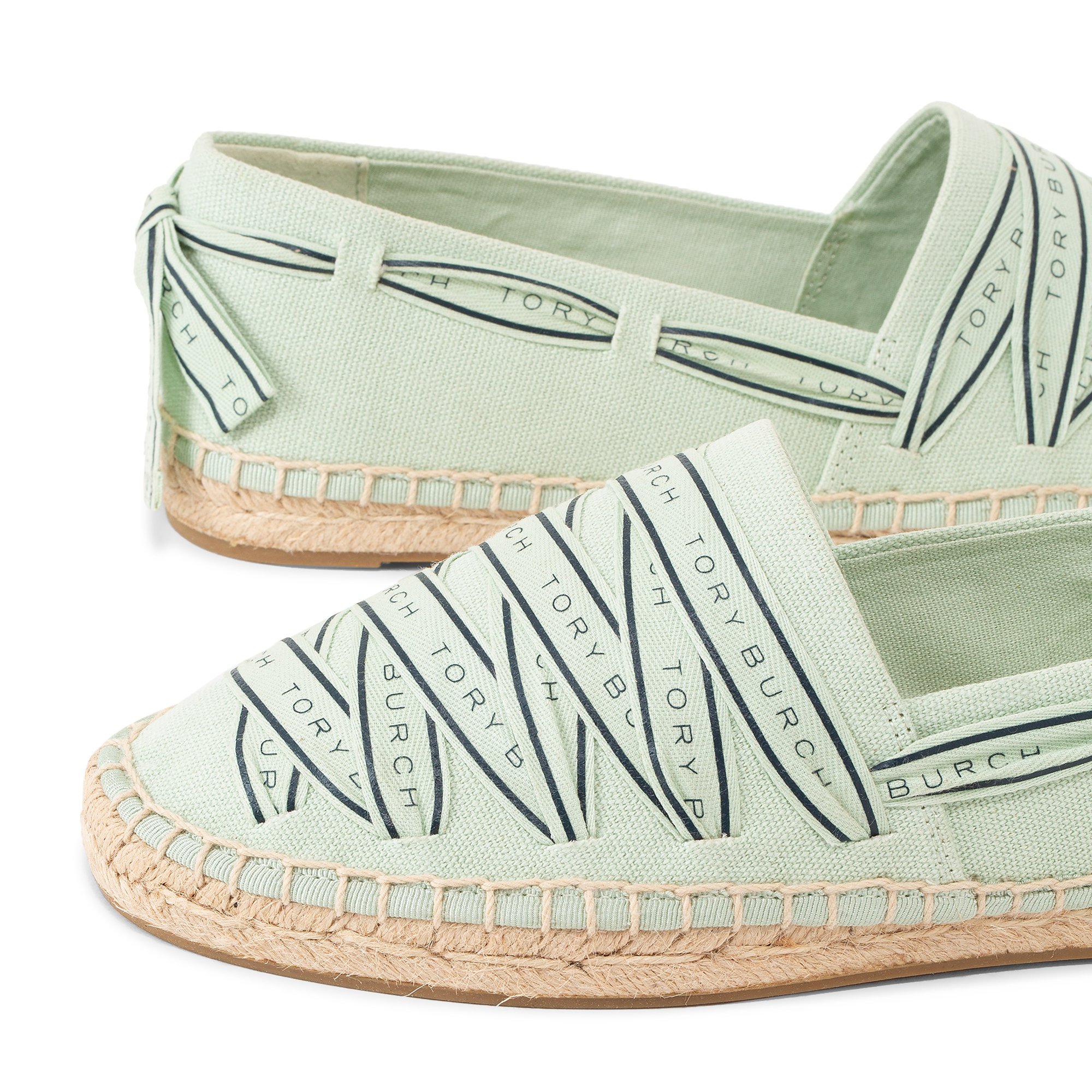 

Ribbon espadrilles, Green