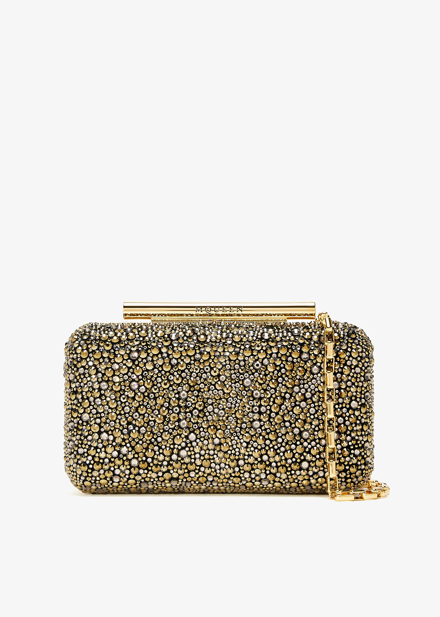 

T-Bar box clutch, Gold