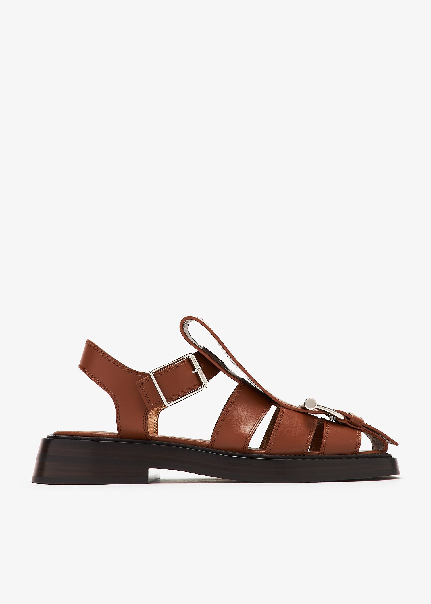 

T-Bar Caged sandals, Brown
