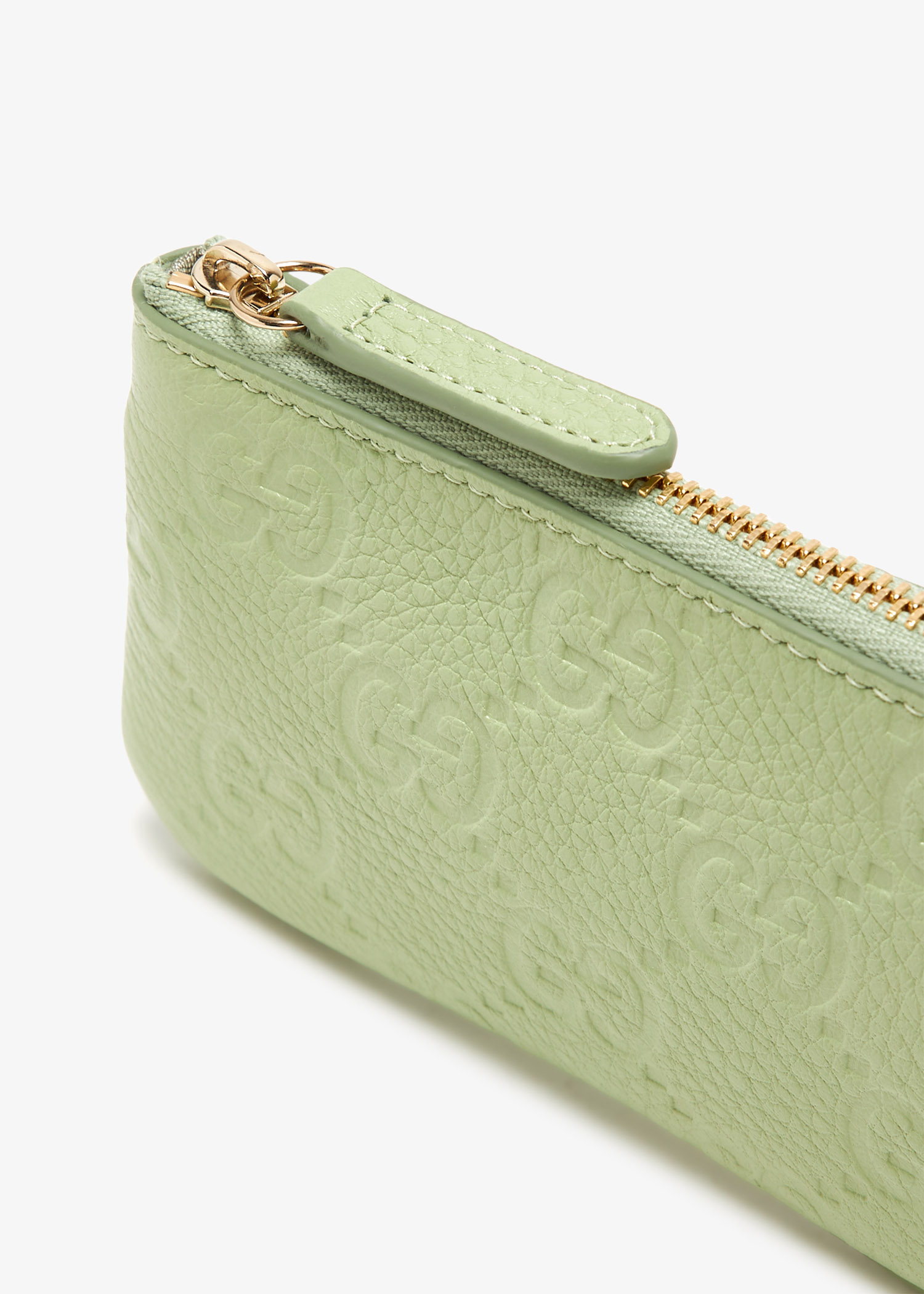 Gucci GG Emblem zip key case for Women - Green in UAE Gucci GG Emblem zip key case for Women - Green in UAE