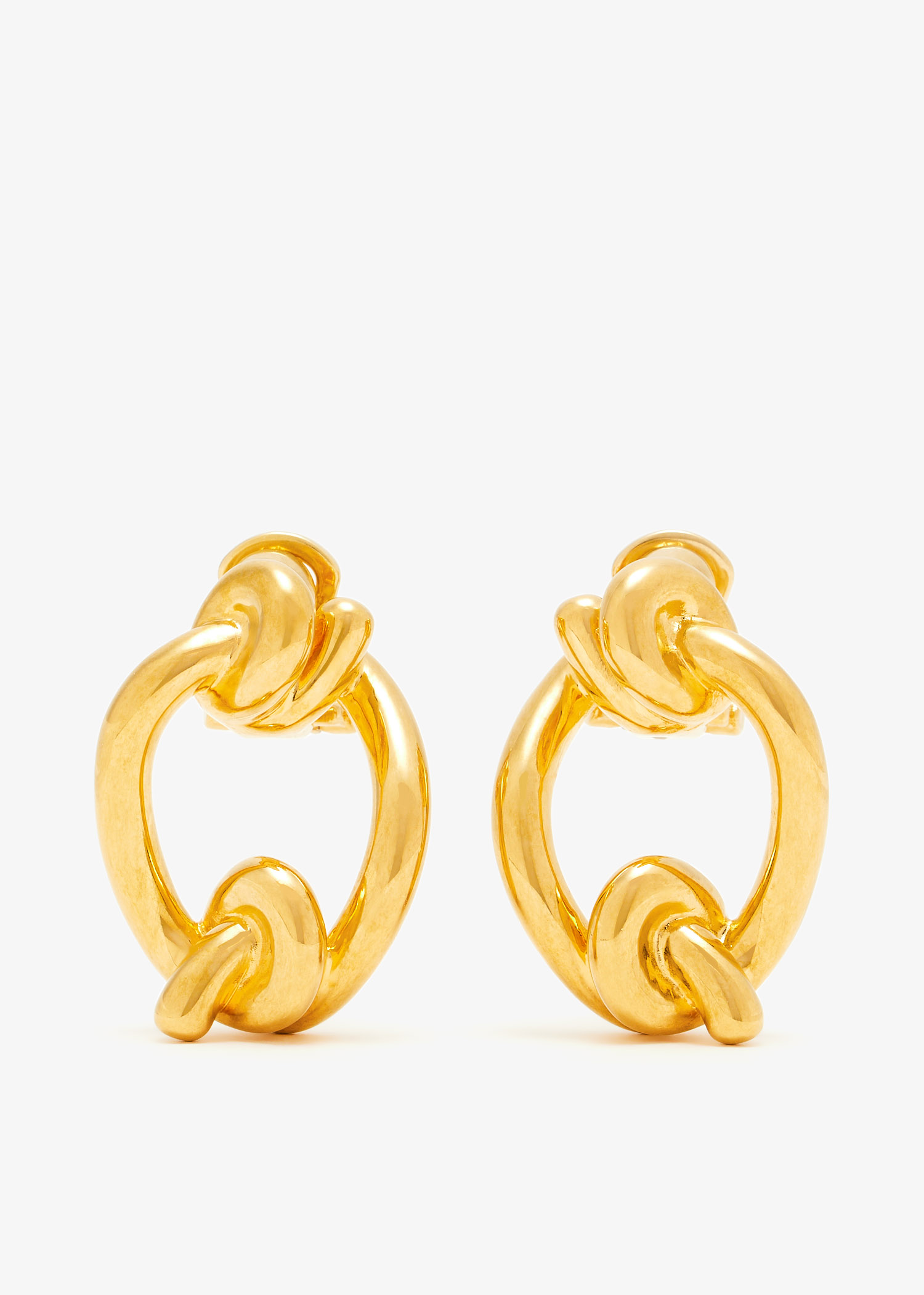 

Knotted hoop earrings, Gold