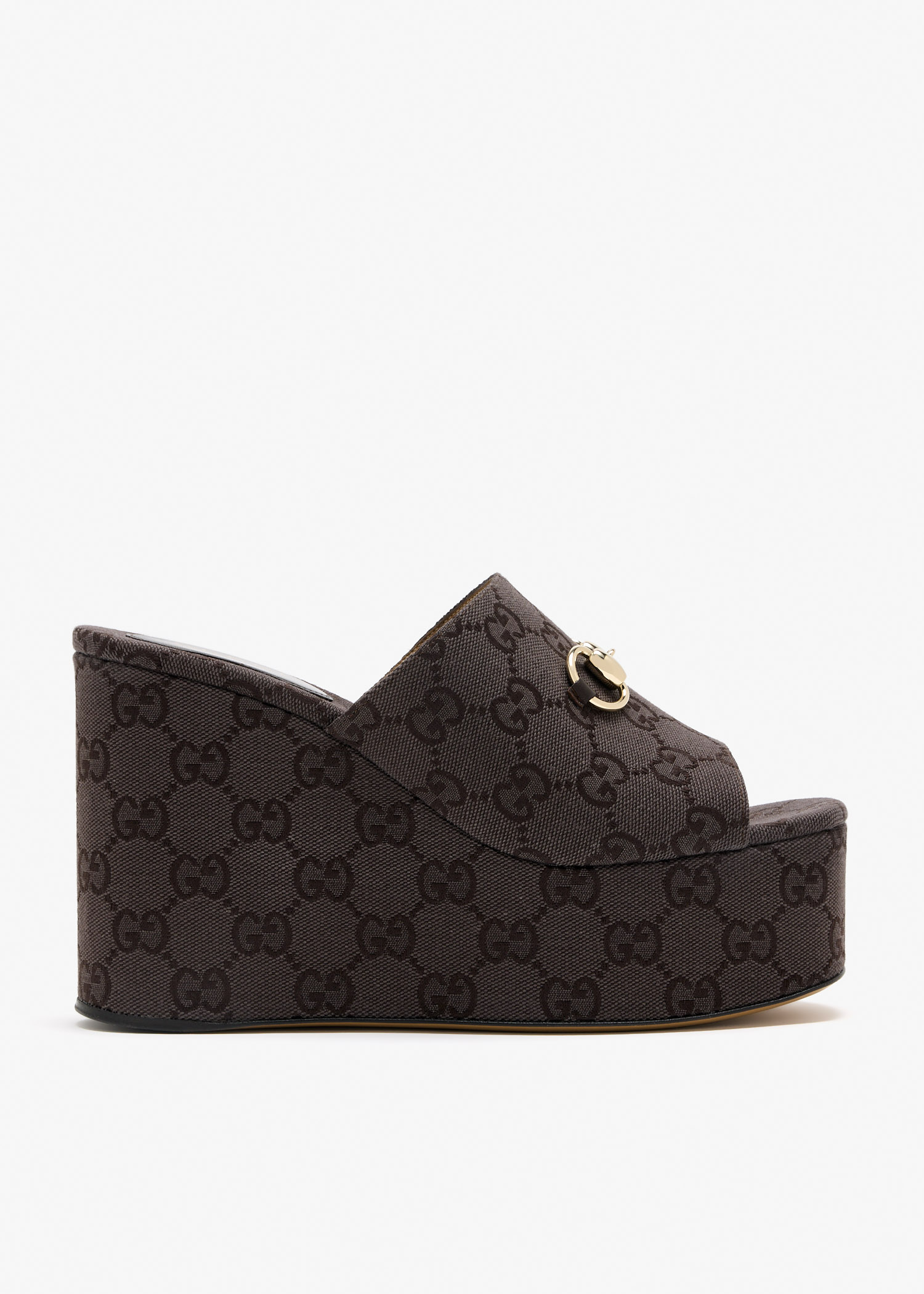 

Horsebit wedge sandals, Printed