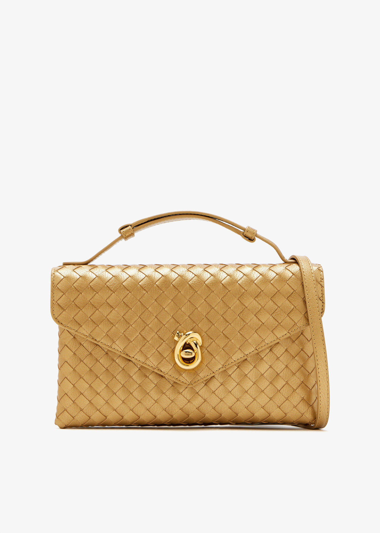 

Knot Lock crossbody bag, Gold