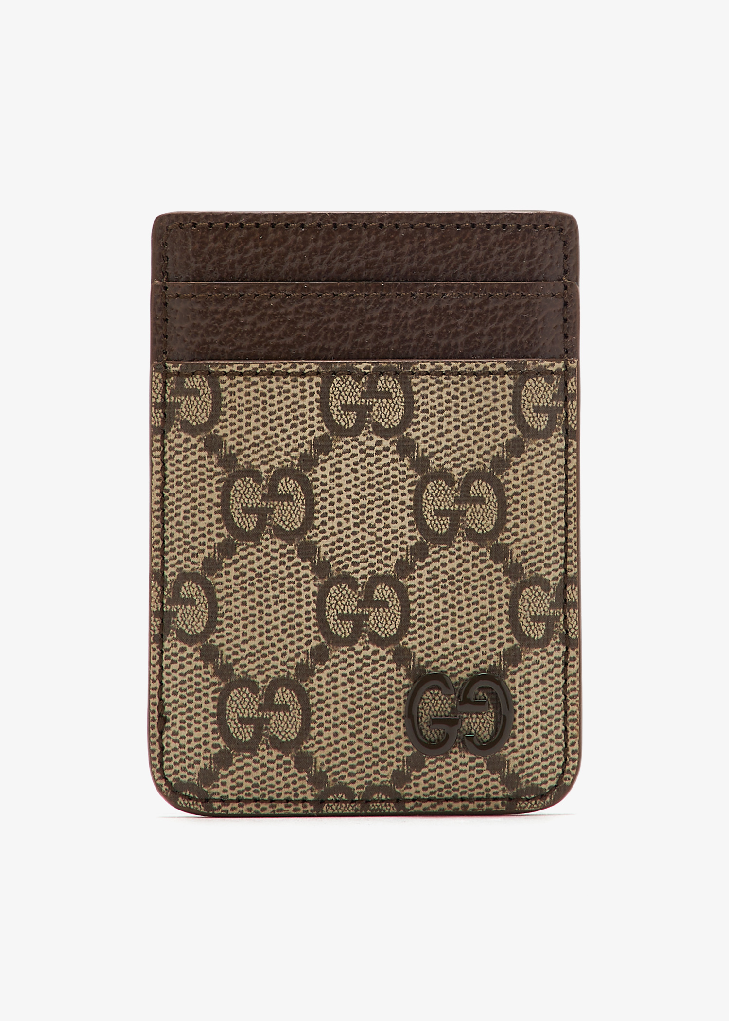 

GG magnetic card case, Beige
