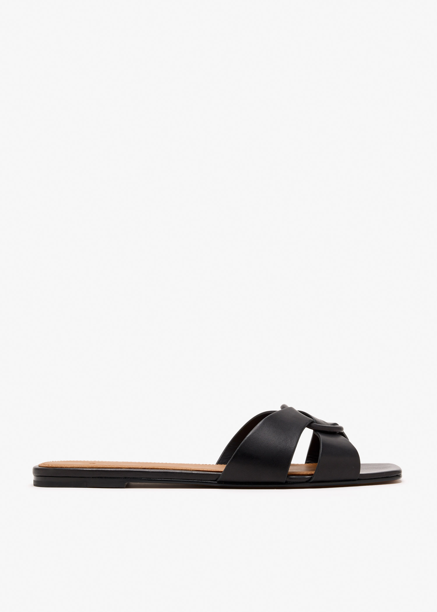 

O-Ring sandals, Black