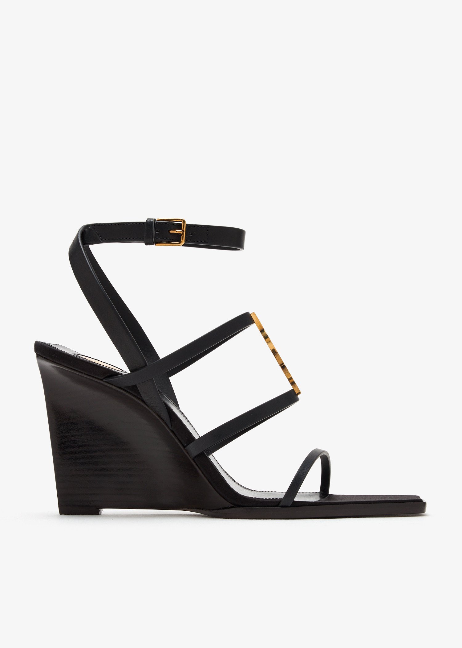 

Cassandra wedge sandals, Black