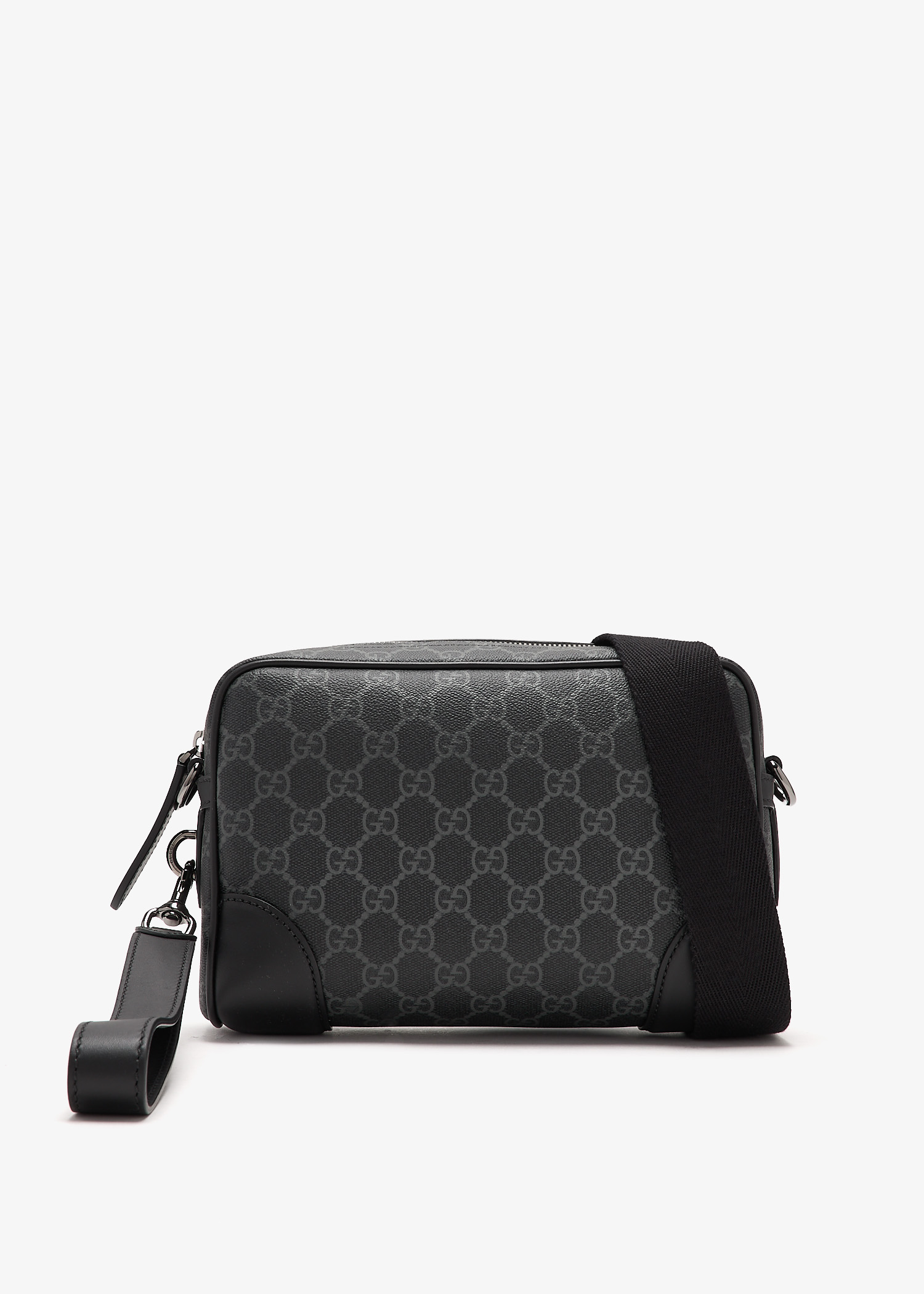 

GG Emblem small crossbody bag, Black