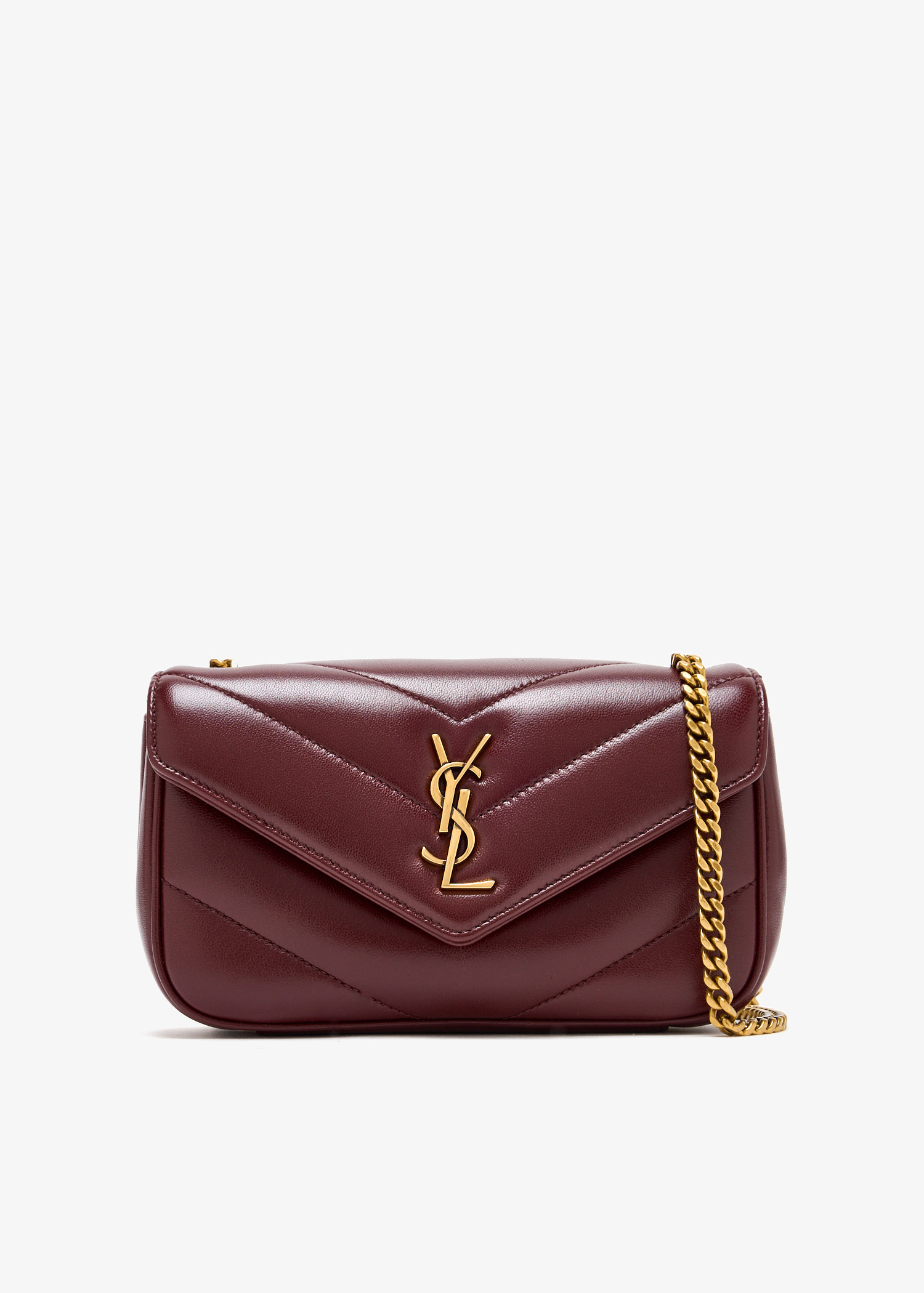 

Loulou mini chain bag, Burgundy