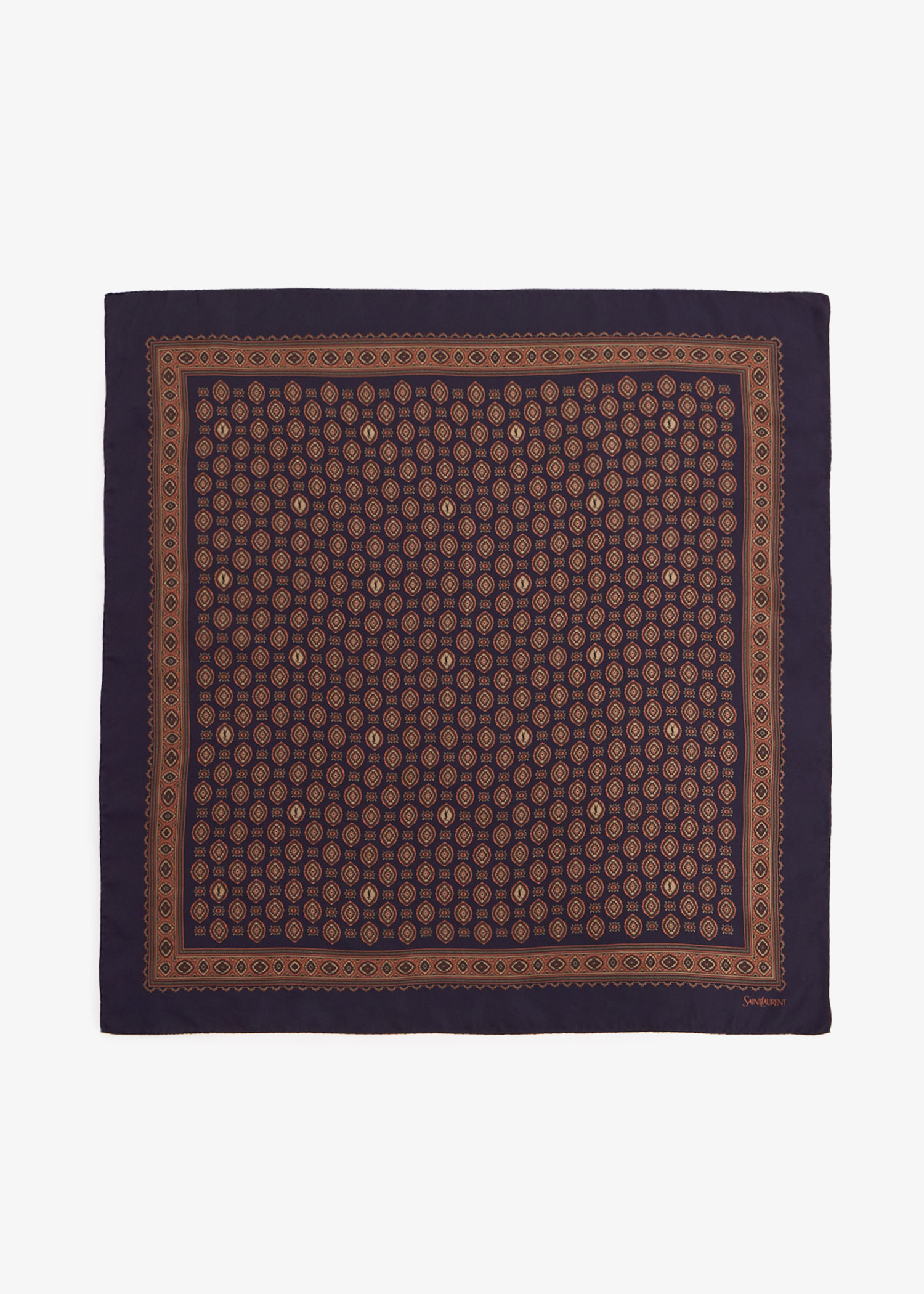 

Medallion square silk twill scarf, Printed