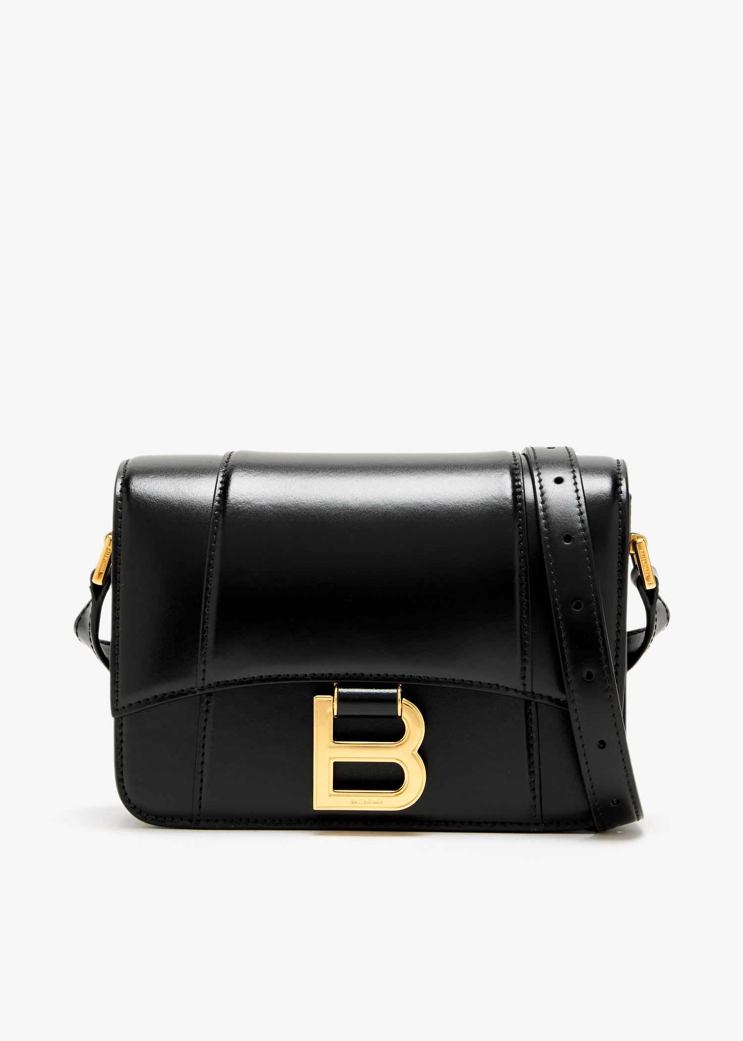 

Hourglass small flap bag, Black